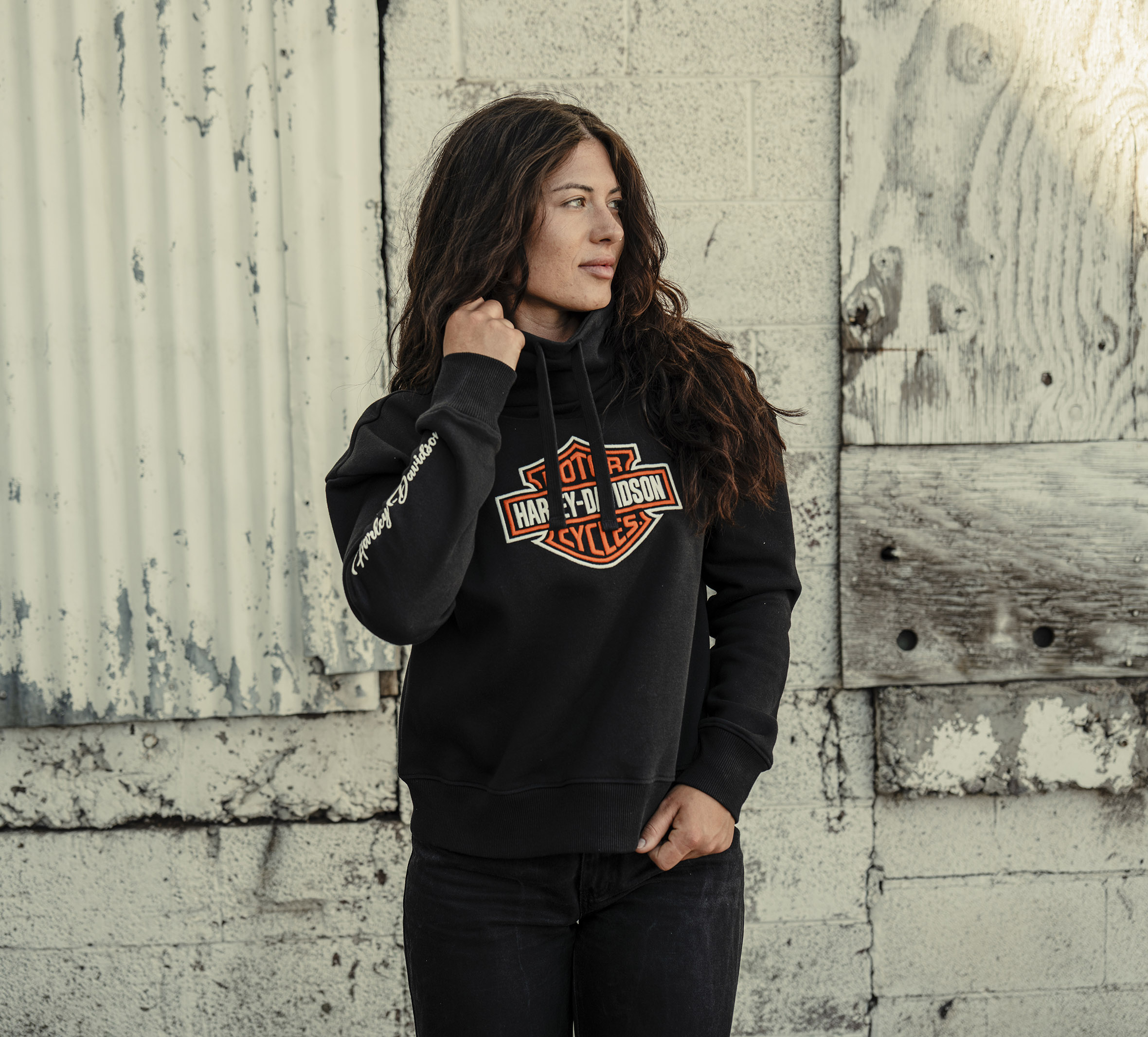 Harley-Davidson レディーストレーナー　Mサイズ Women's H-D Essential Fleece Funnel Neck | Harley-Davidson USA