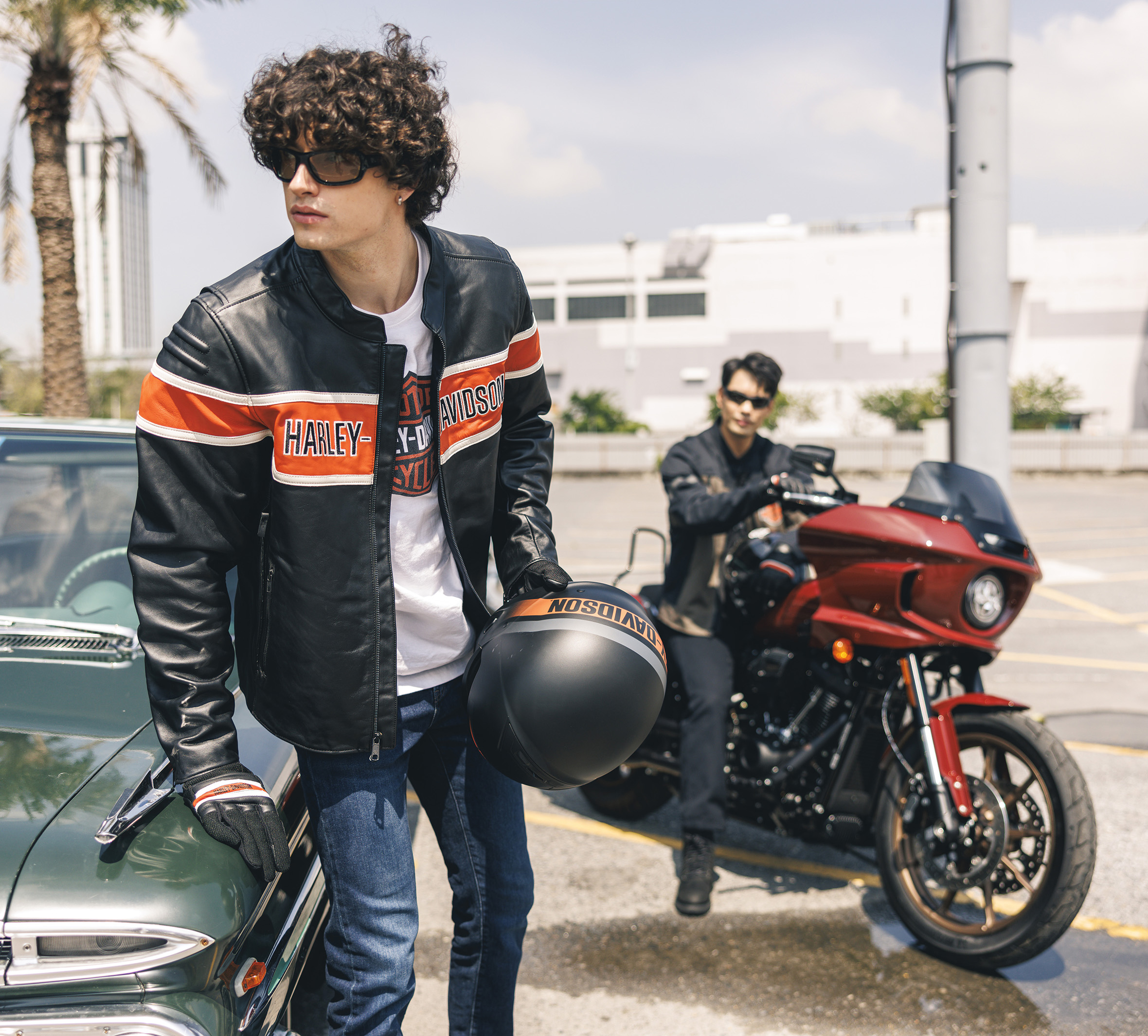 Giacca da moto in pelle Trenton H-D da uomo