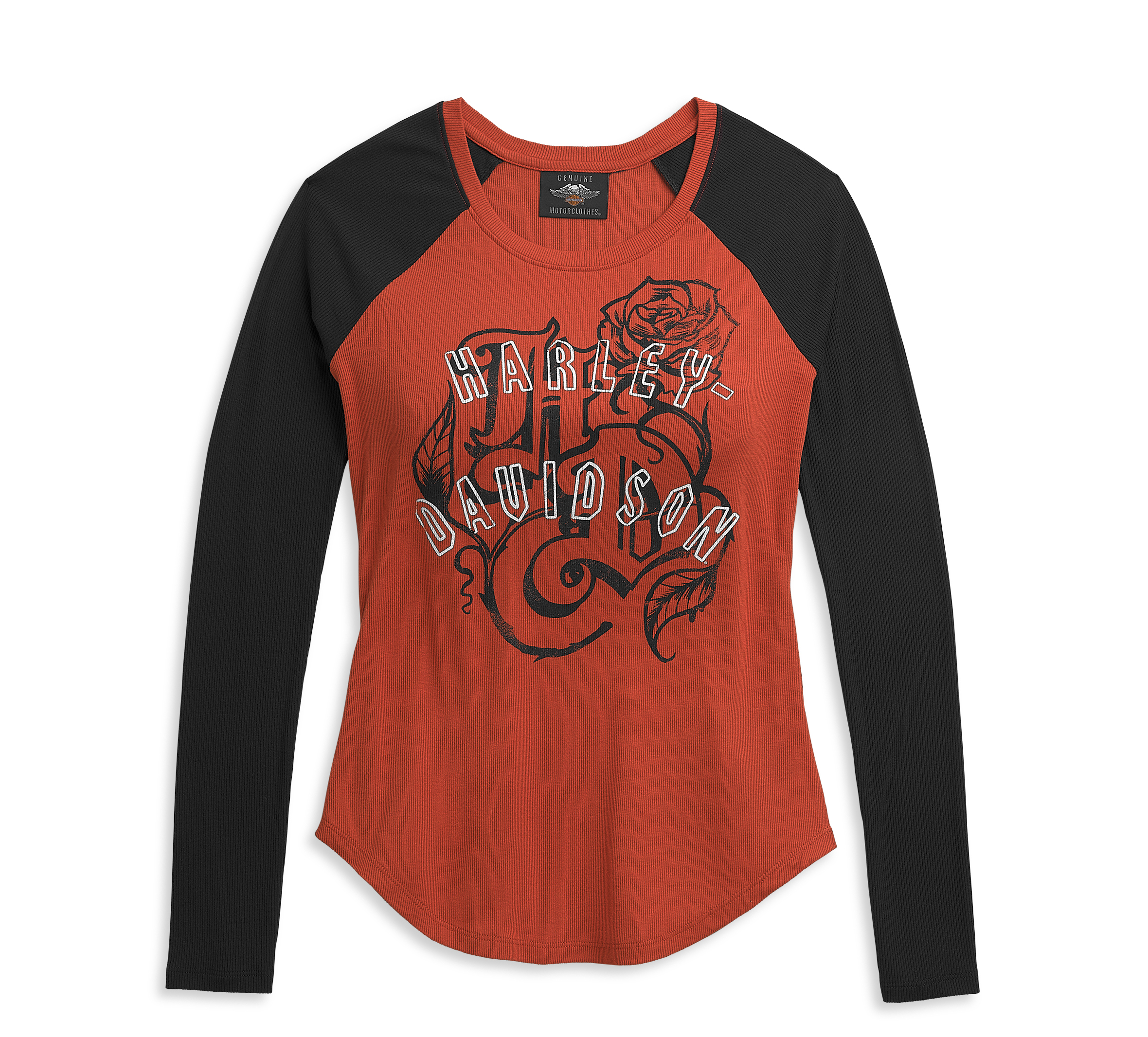 Women's Roses Rib Baseball Knit Top