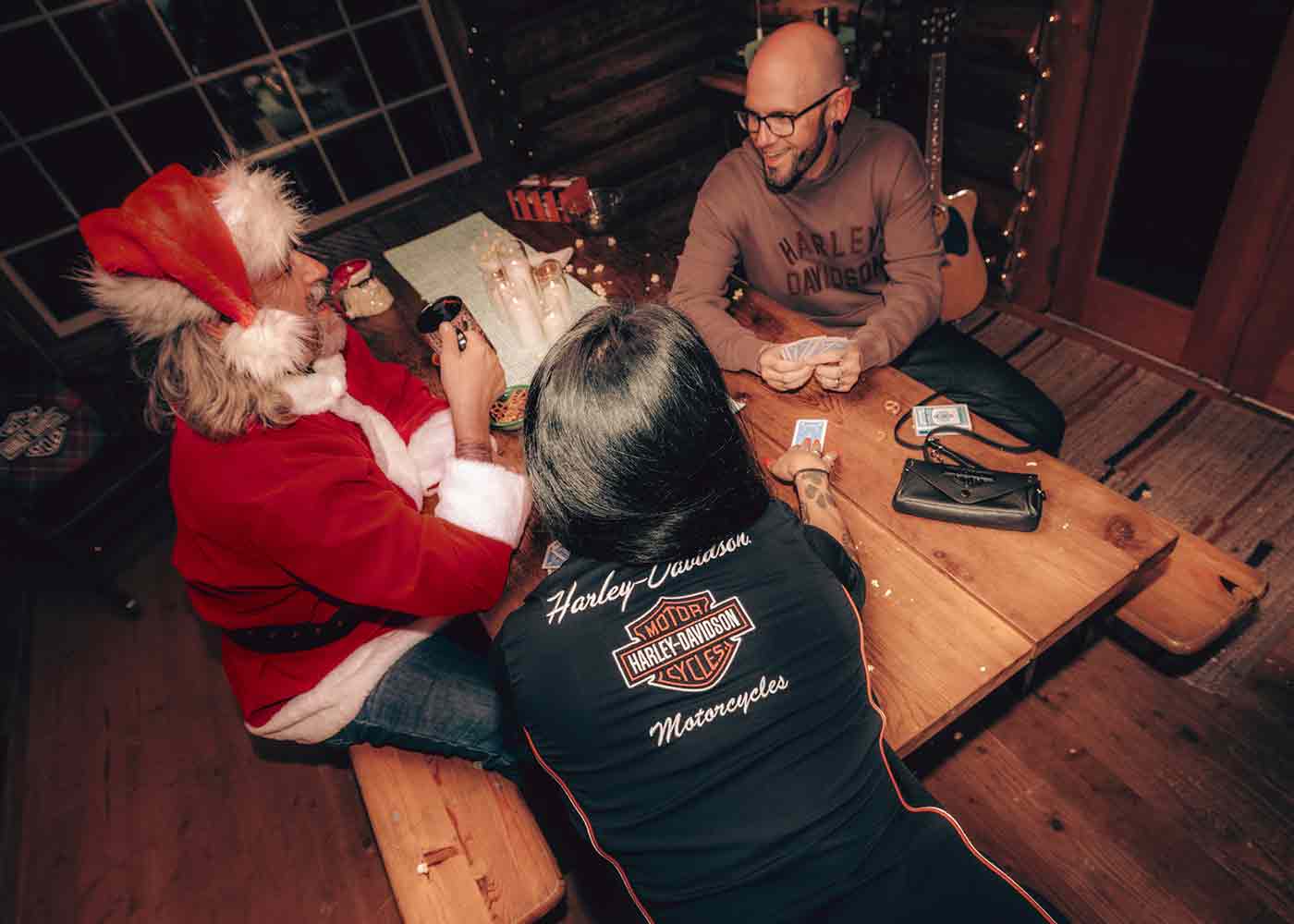 people playing holiday games