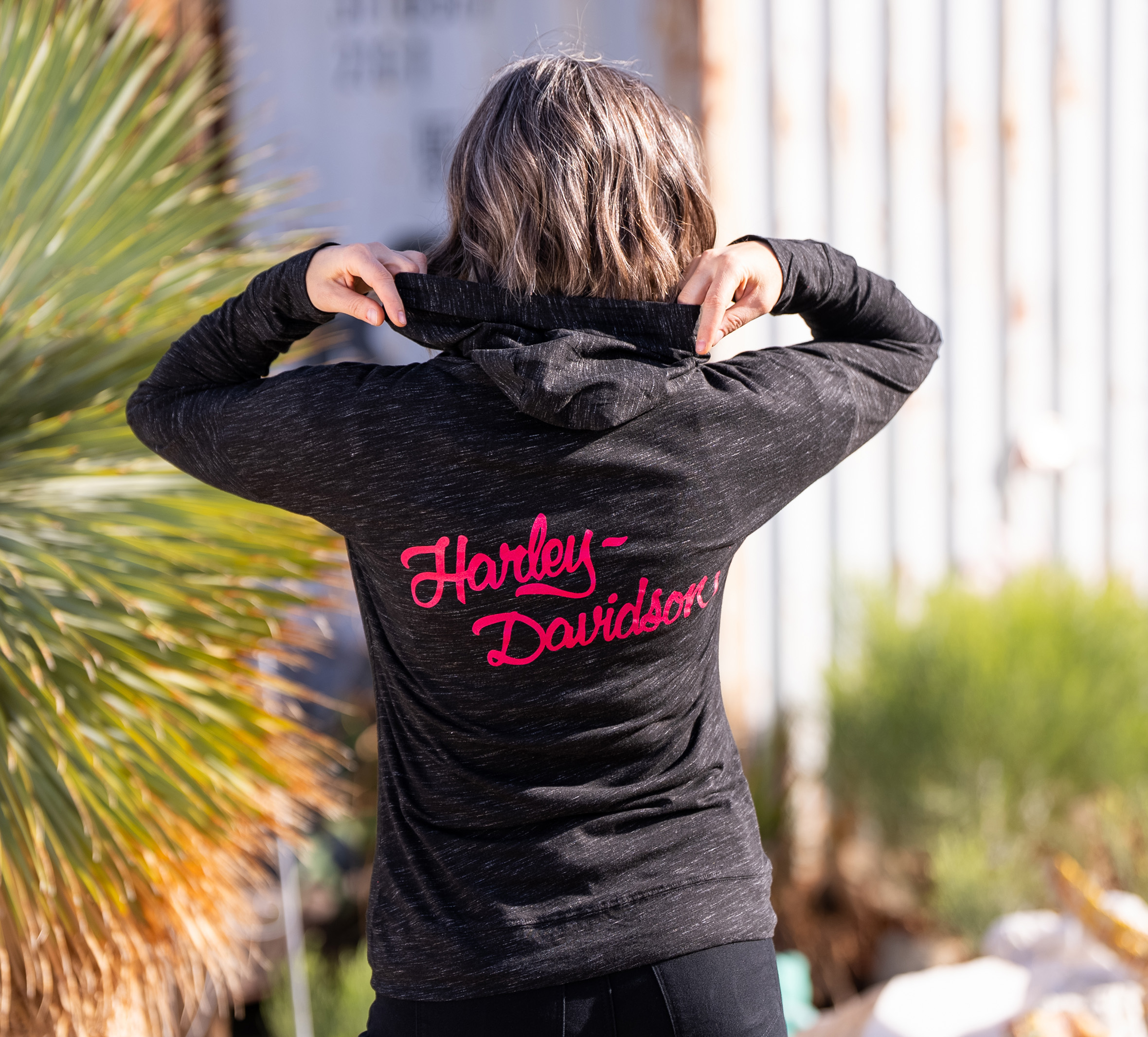 Women's H-D Script Lightweight Full Zip Hoodie