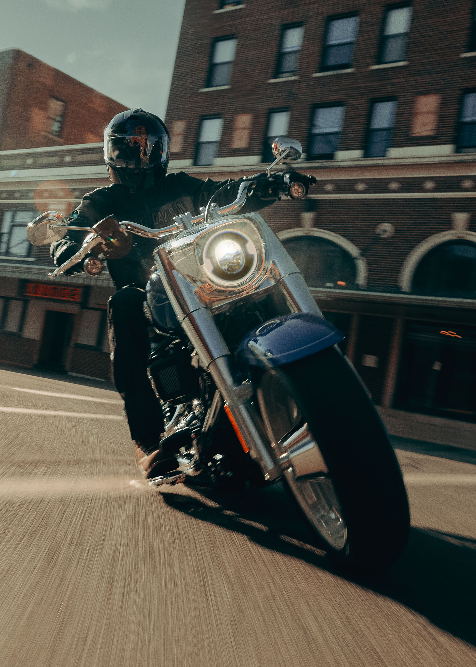 2025 Fat Boy Riding Shot