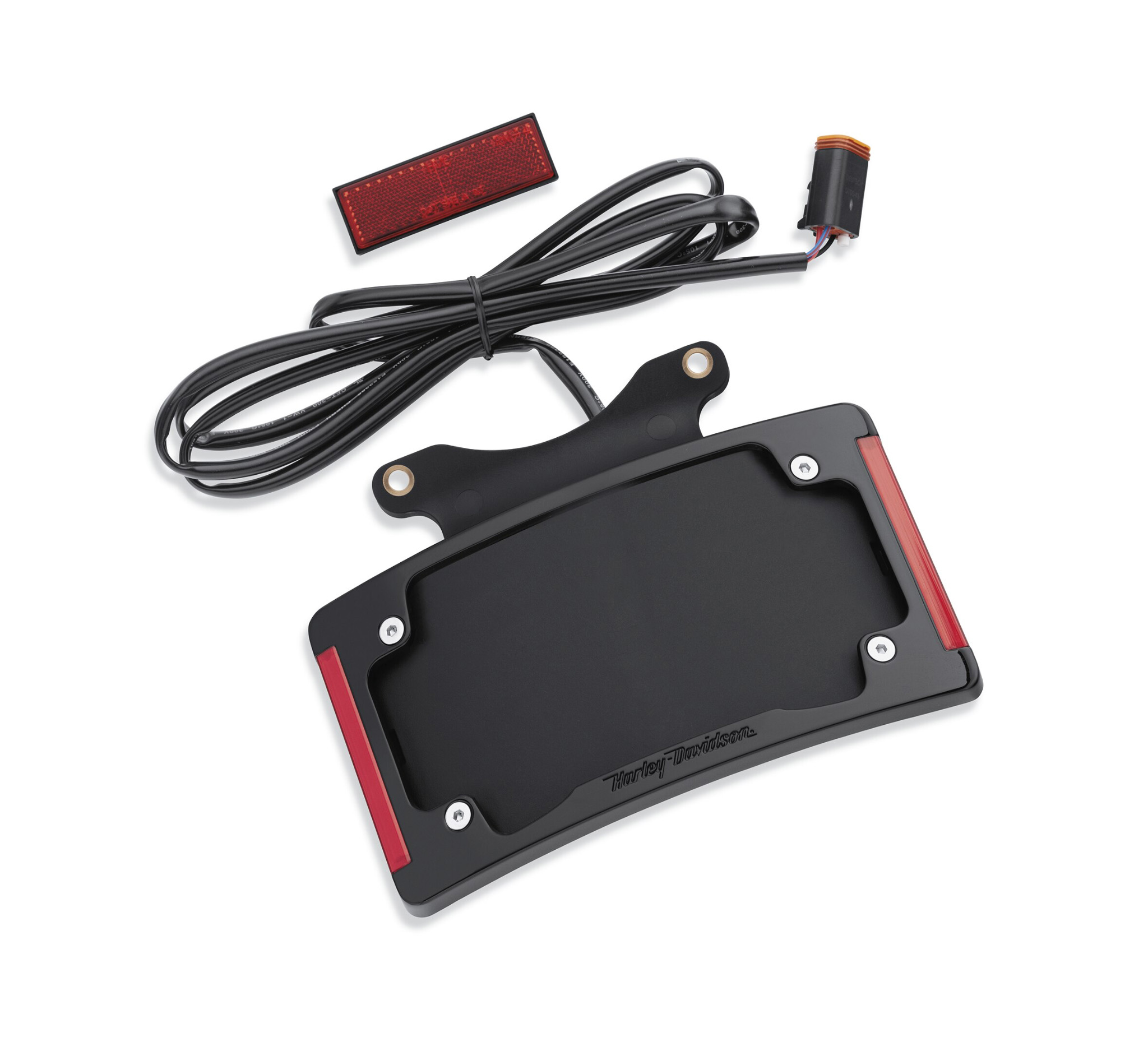 Curved License Plate Frame with LED Lighting
