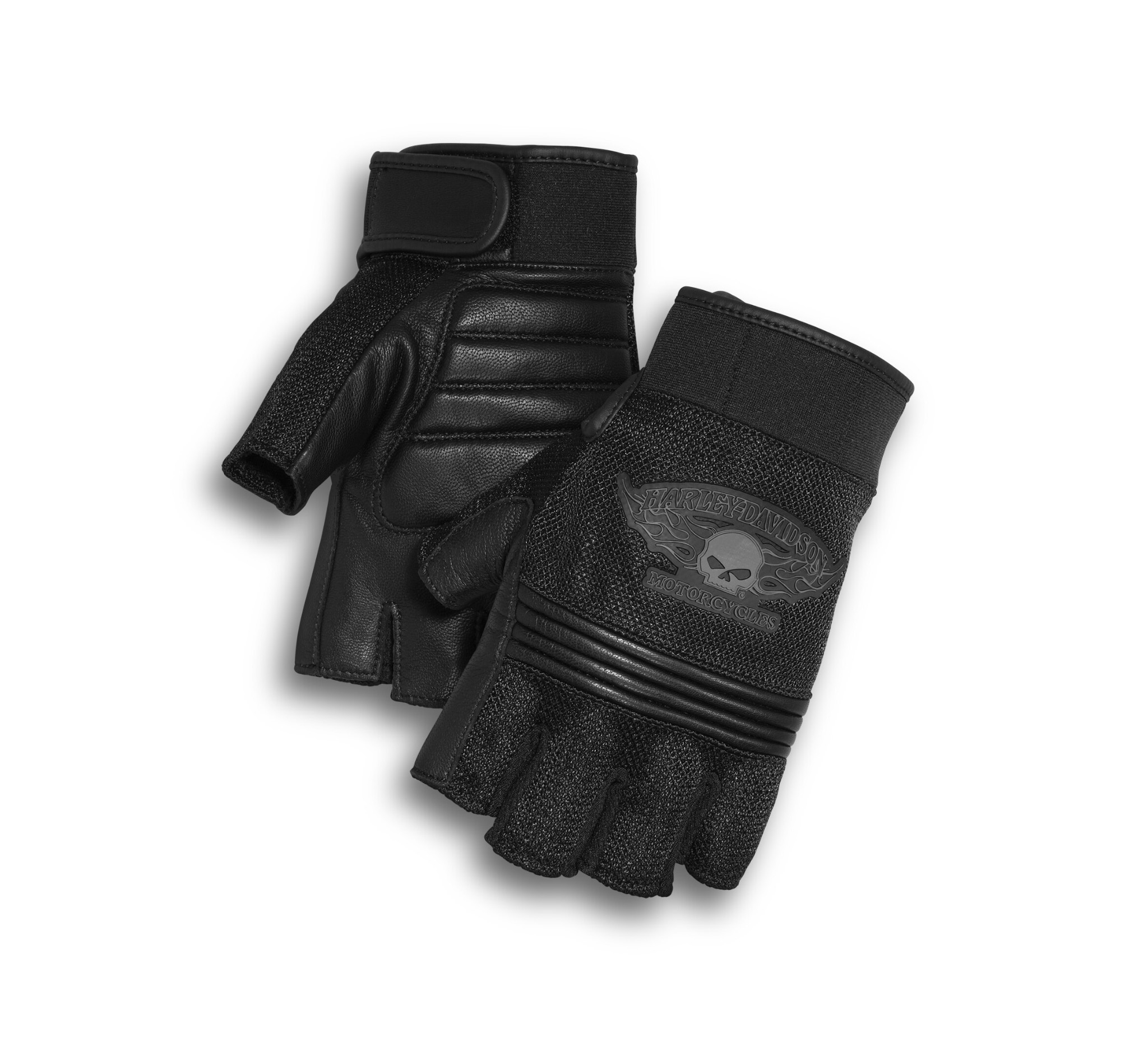 Men’s Winged Willie G Skull Fingerless Gloves