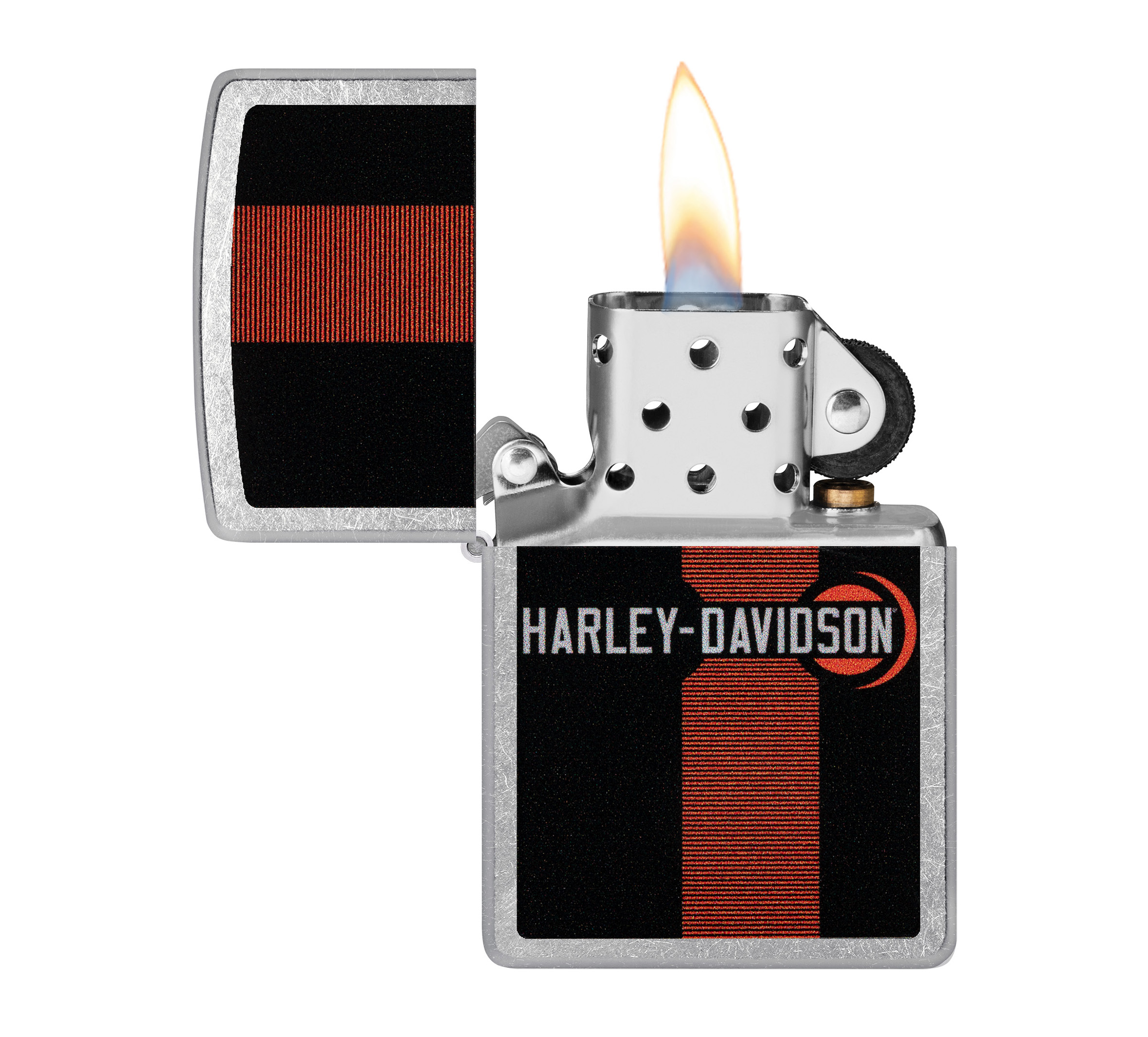 Harley-Davidson Racing Stripes Design Street Chrome Windproof Lighter