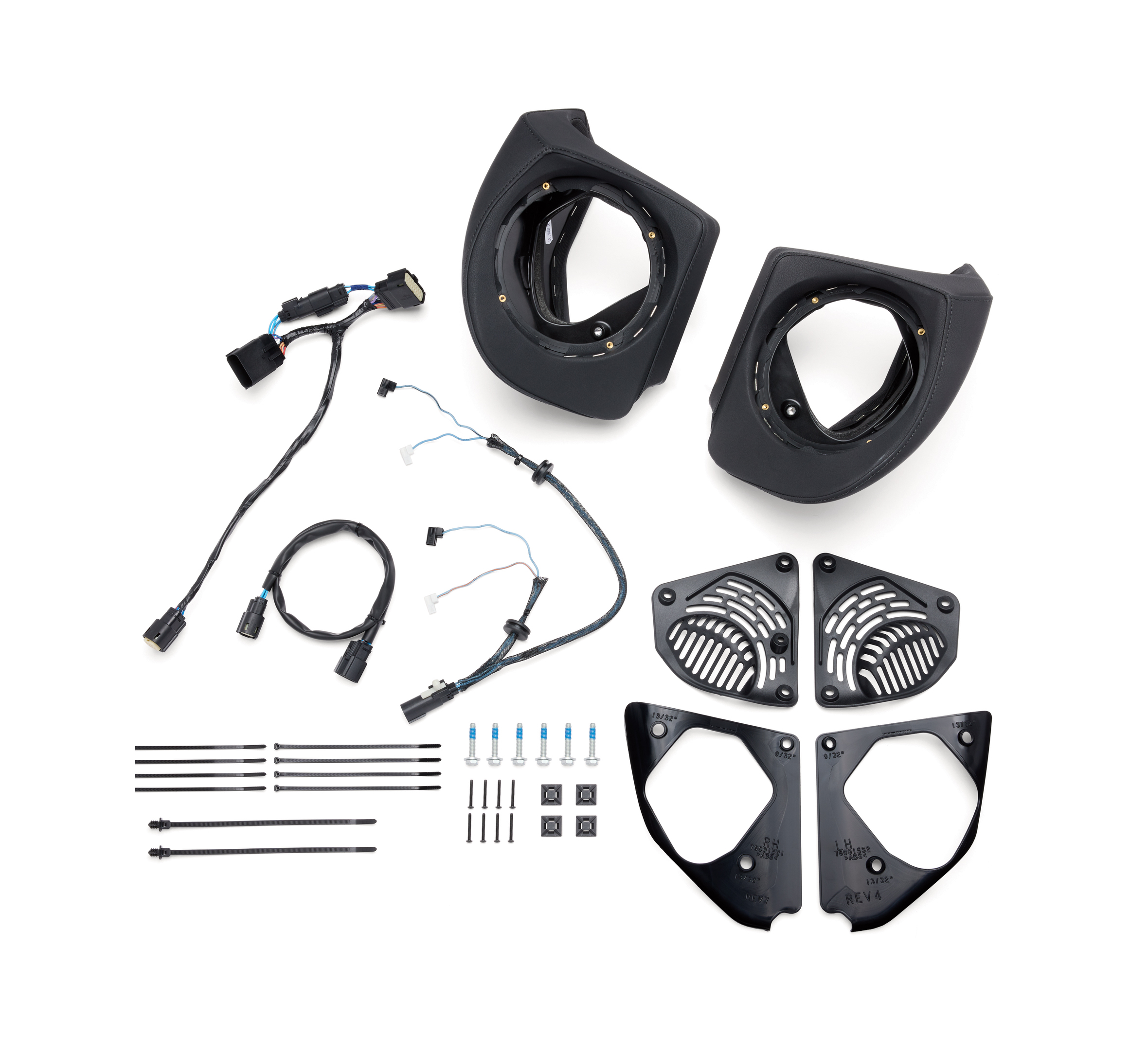 BID4ZE Cornice Altoparlanti Per Harley Tour Pak – Adatta A Electra Glide Ultra, Tri Glide, Road Glide (2014-2023), Alluminio Cromato, Plug-and-Play