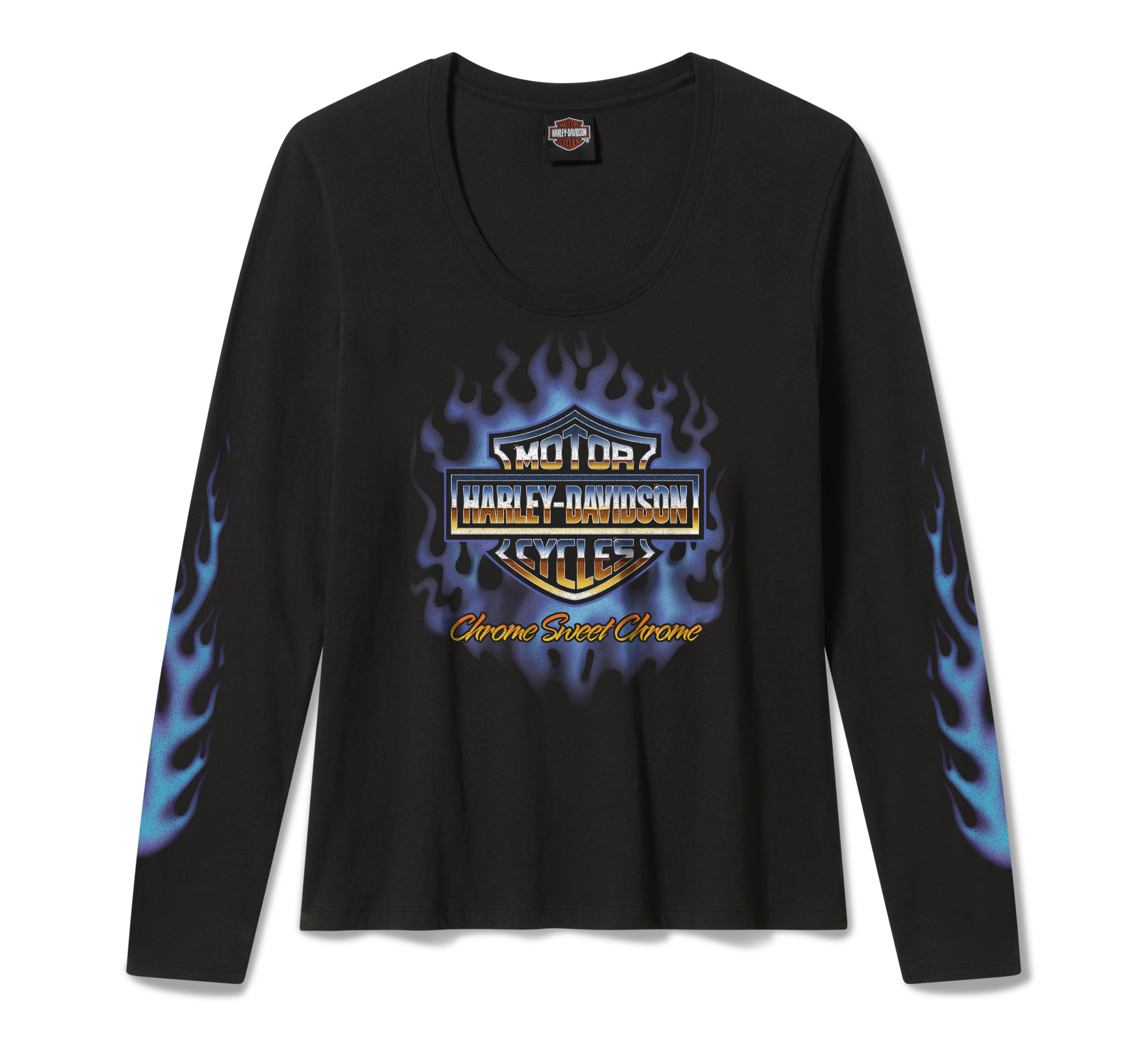 Women's H-D Chrome Sweet Chrome Long Sleeve Scoopneck Tee | Harley