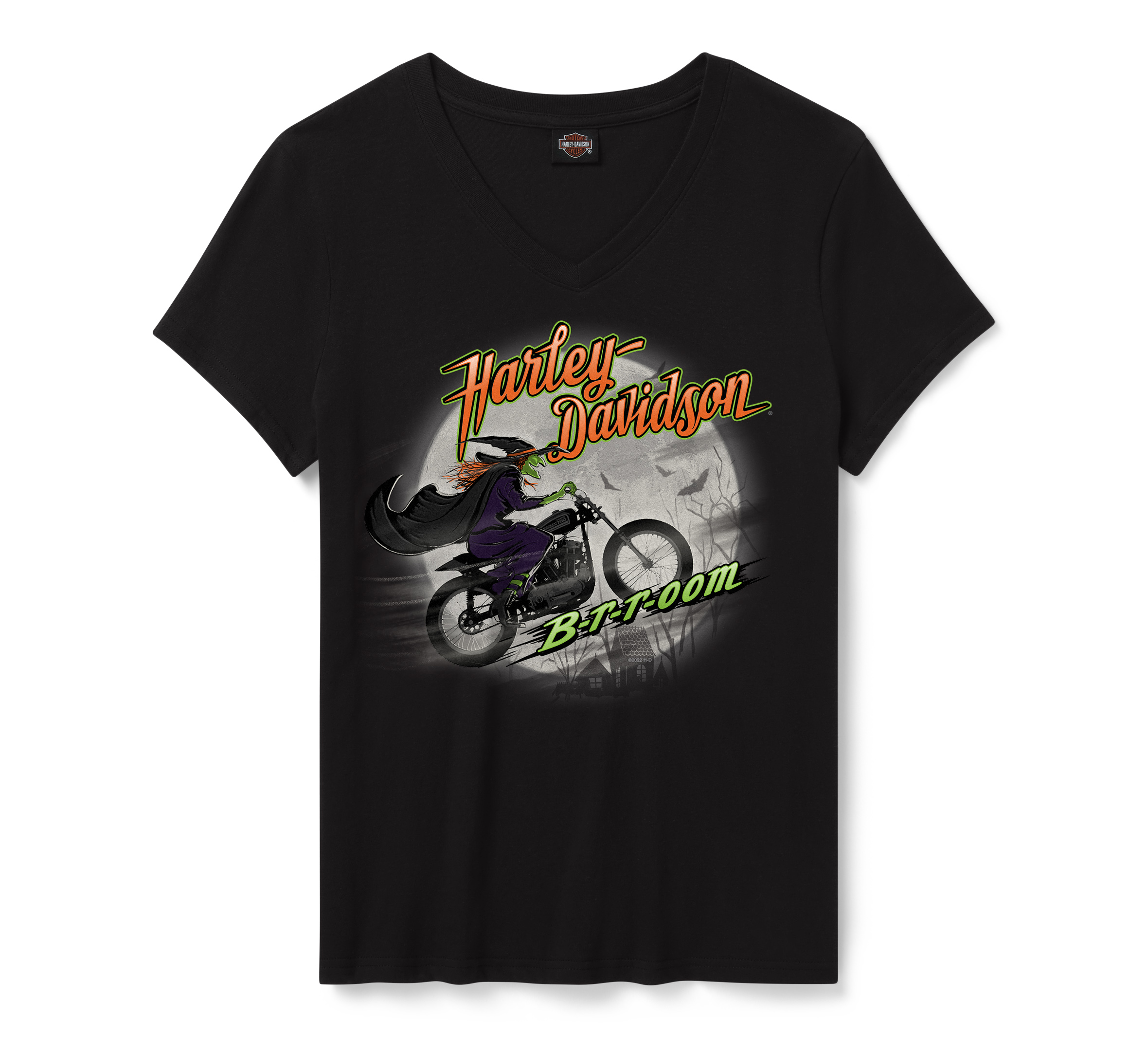 T-shirt à manches courtes à encolure en V H-D Brroom