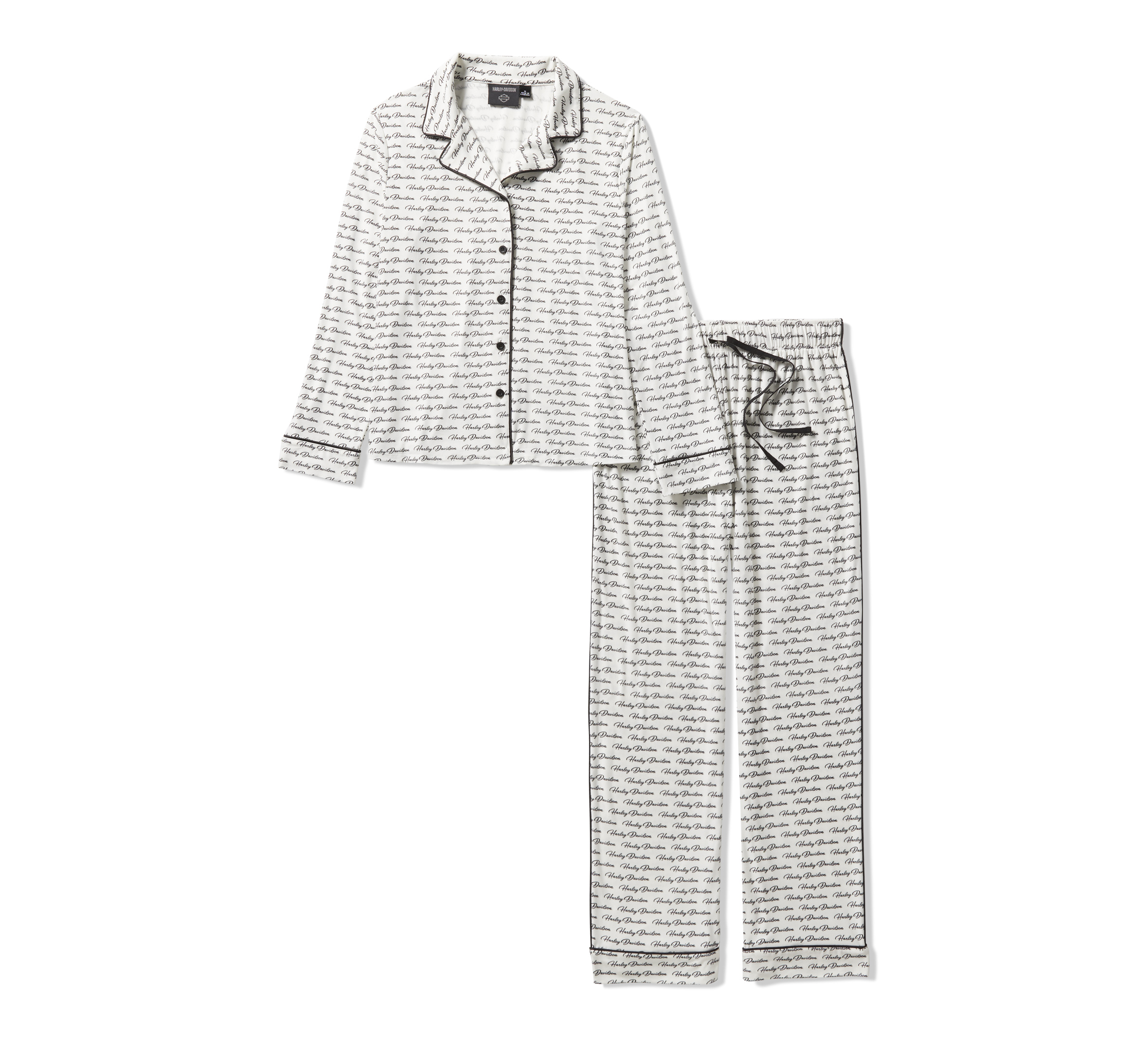 Women's H-D Button Front Pajama Set