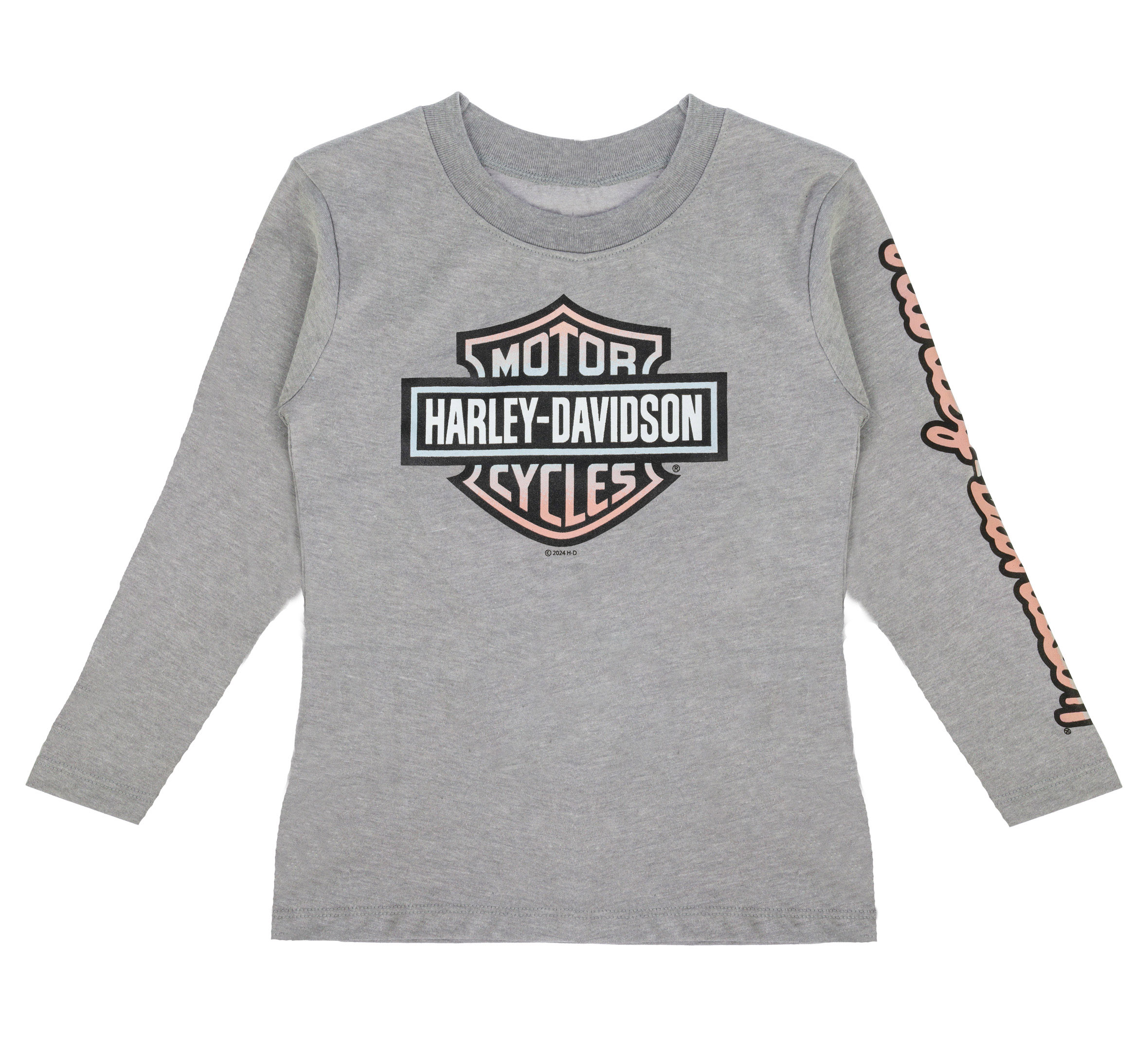 Little Girl's Bar & Shield Long Sleeve Tee