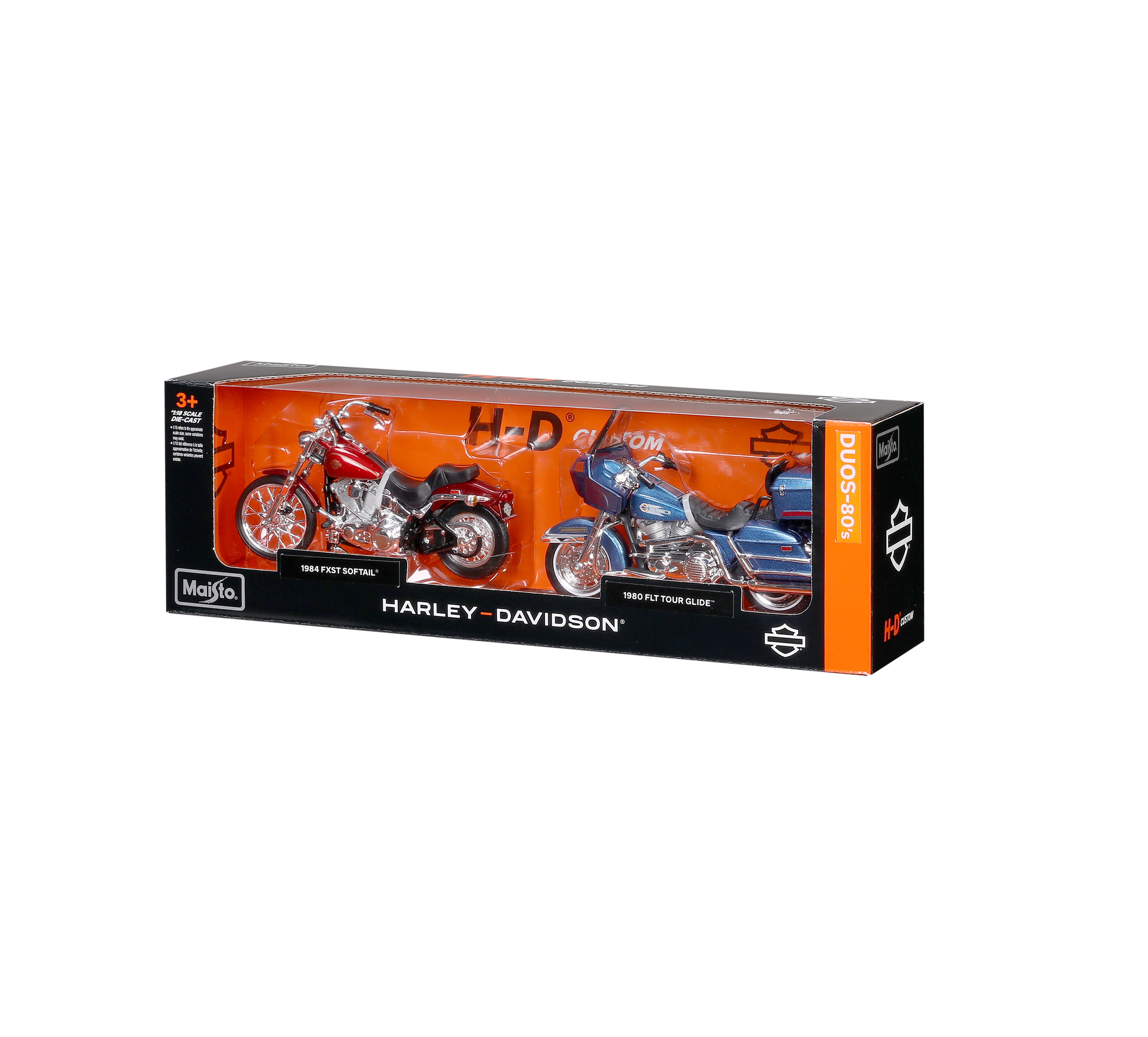 1:18 H-D Duos - 80s 80 FLT Tour Glide / 84 FXST Softail