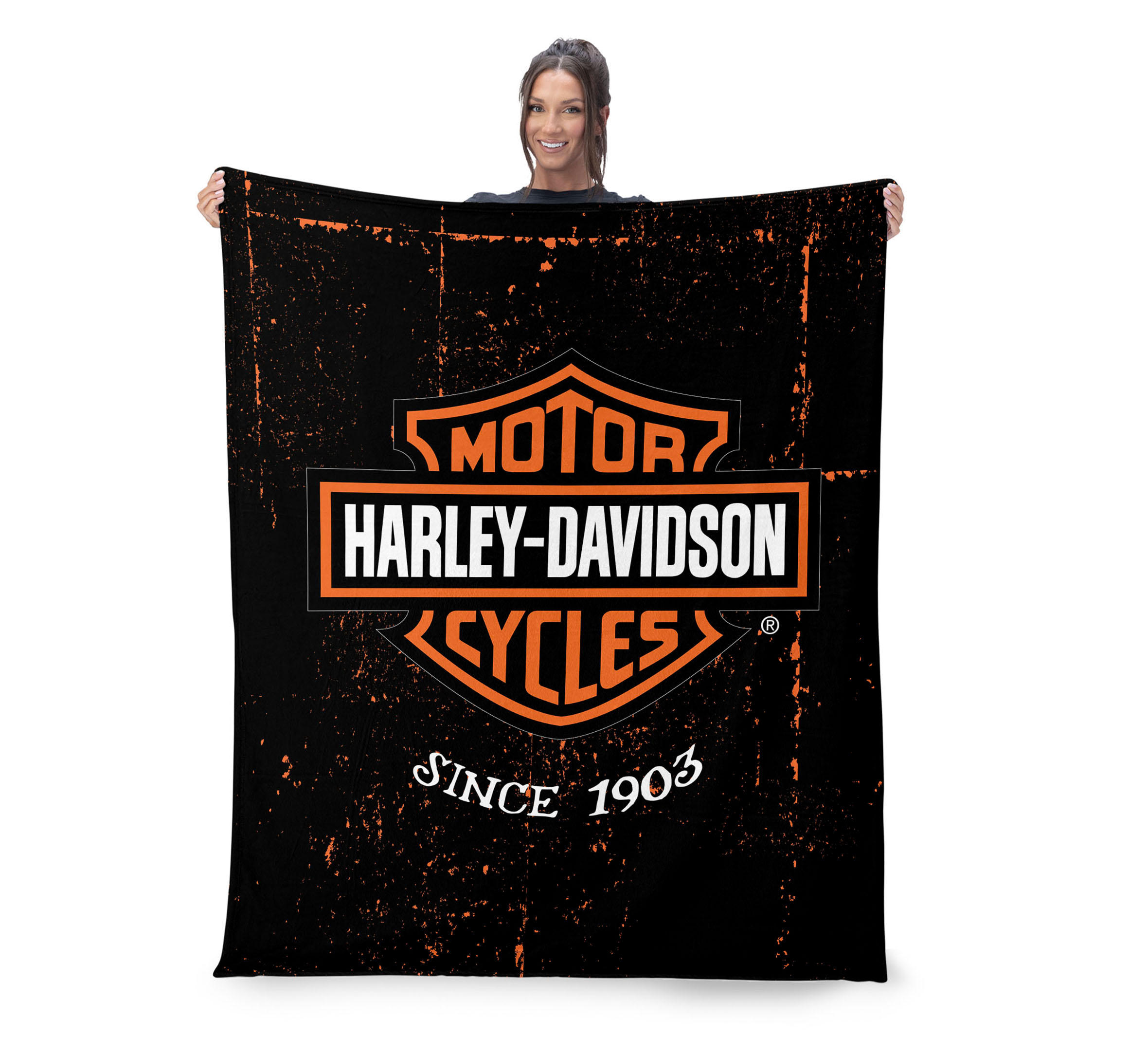 Bar & Shield Industrial Silk Touch Throw Blanket | Harley-Davidson USA