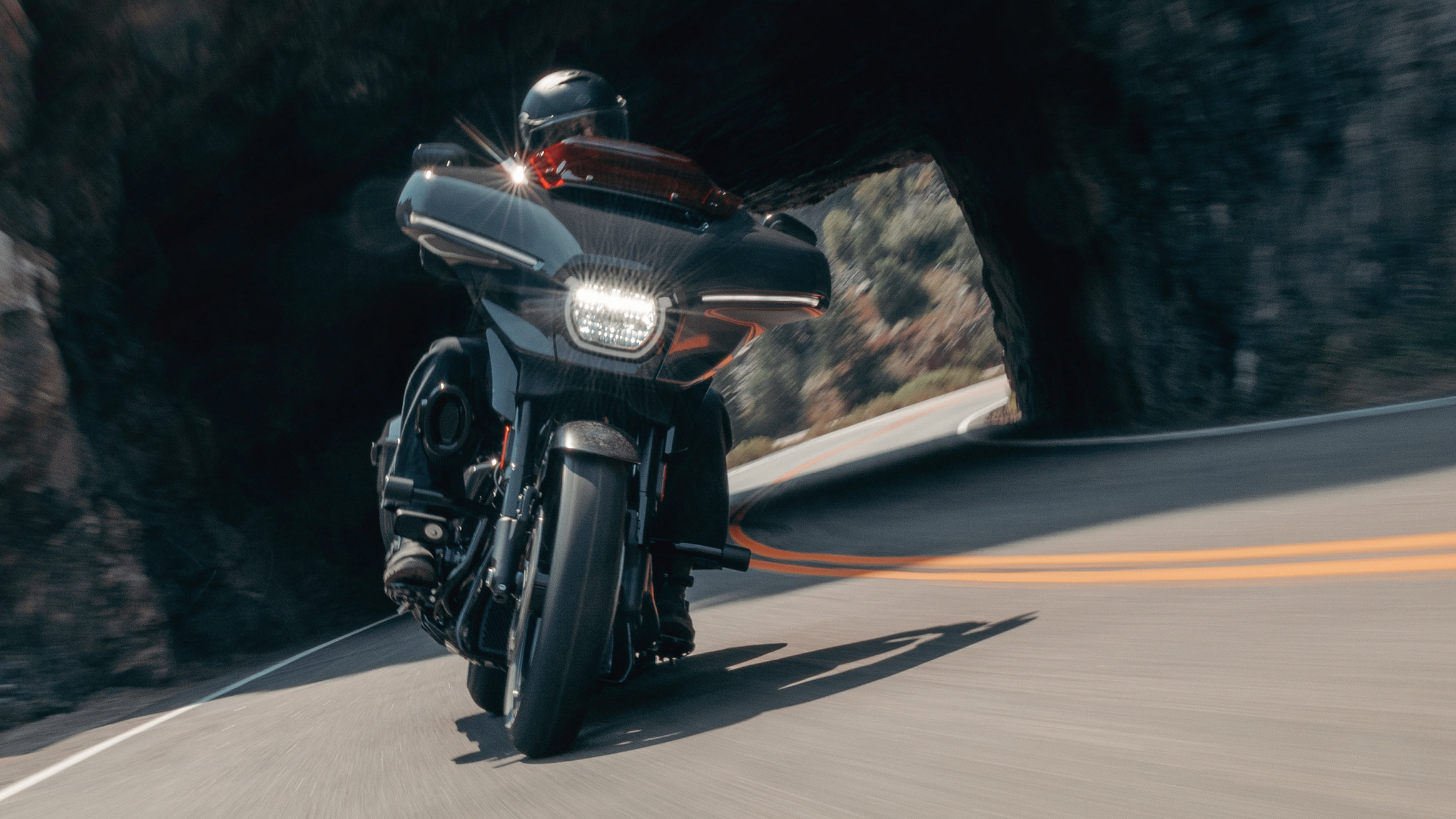 2026 CVO Street Glide ST Riding Shot