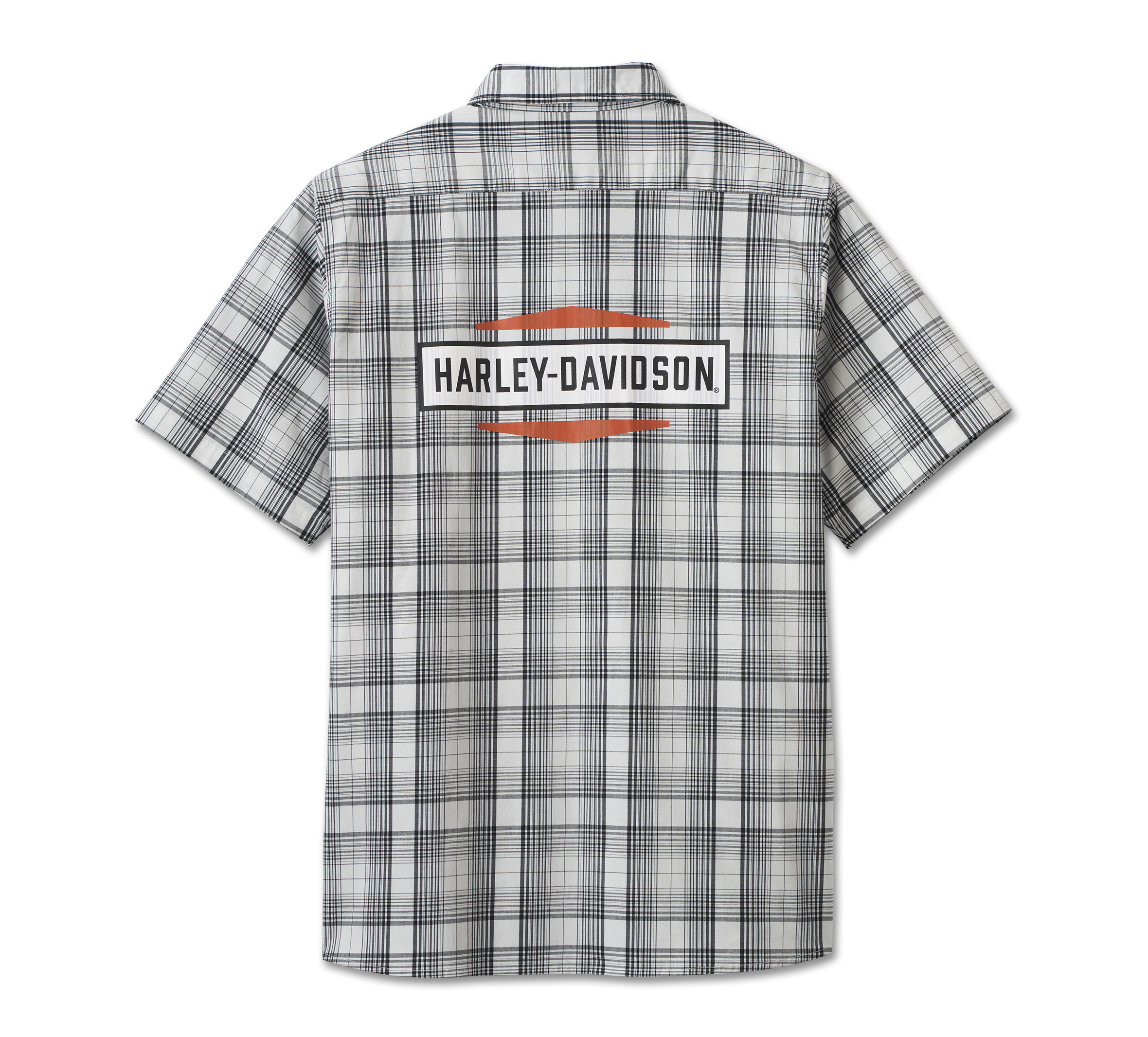 Men's Plaid Diamond Bar & Shield Work Shirt