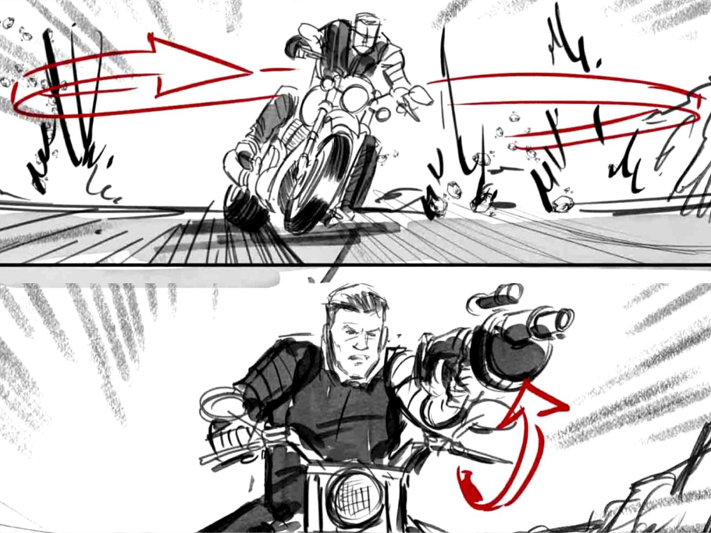 Sketch of scene from Thunderbolts