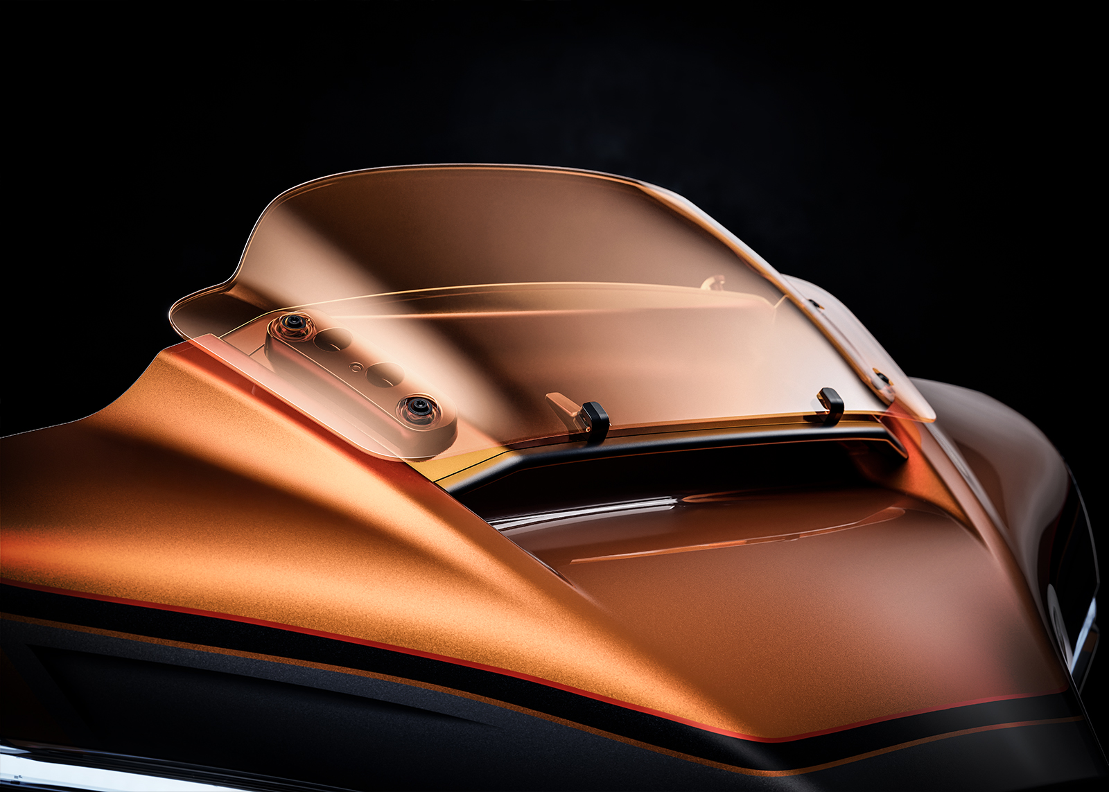 Pare-brise teinté du modèle CVO Street Glide 2026