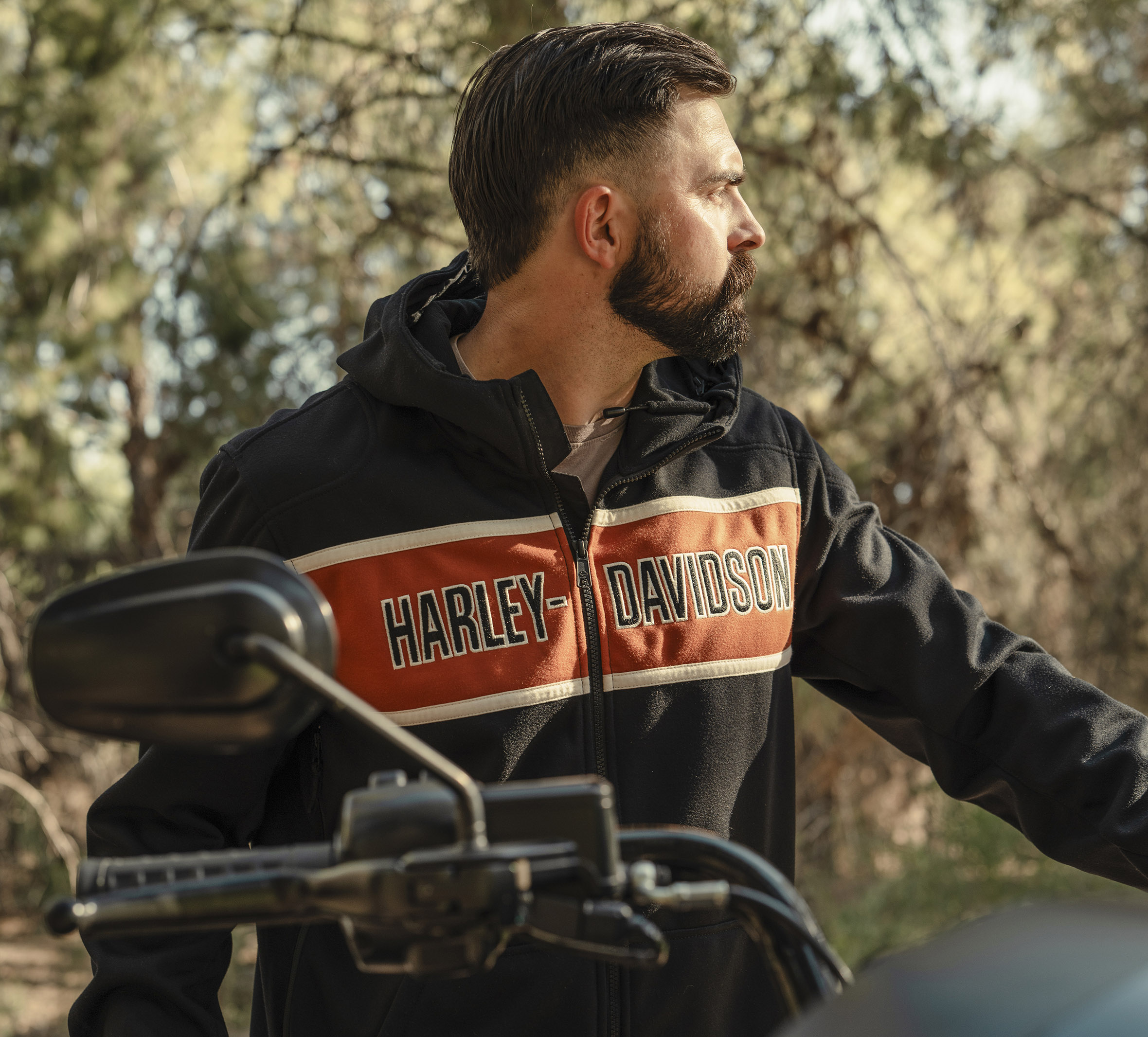 Sudadera con capucha H-D Trenton Deflector 2.0 Hooded Riding Fleece para hombre