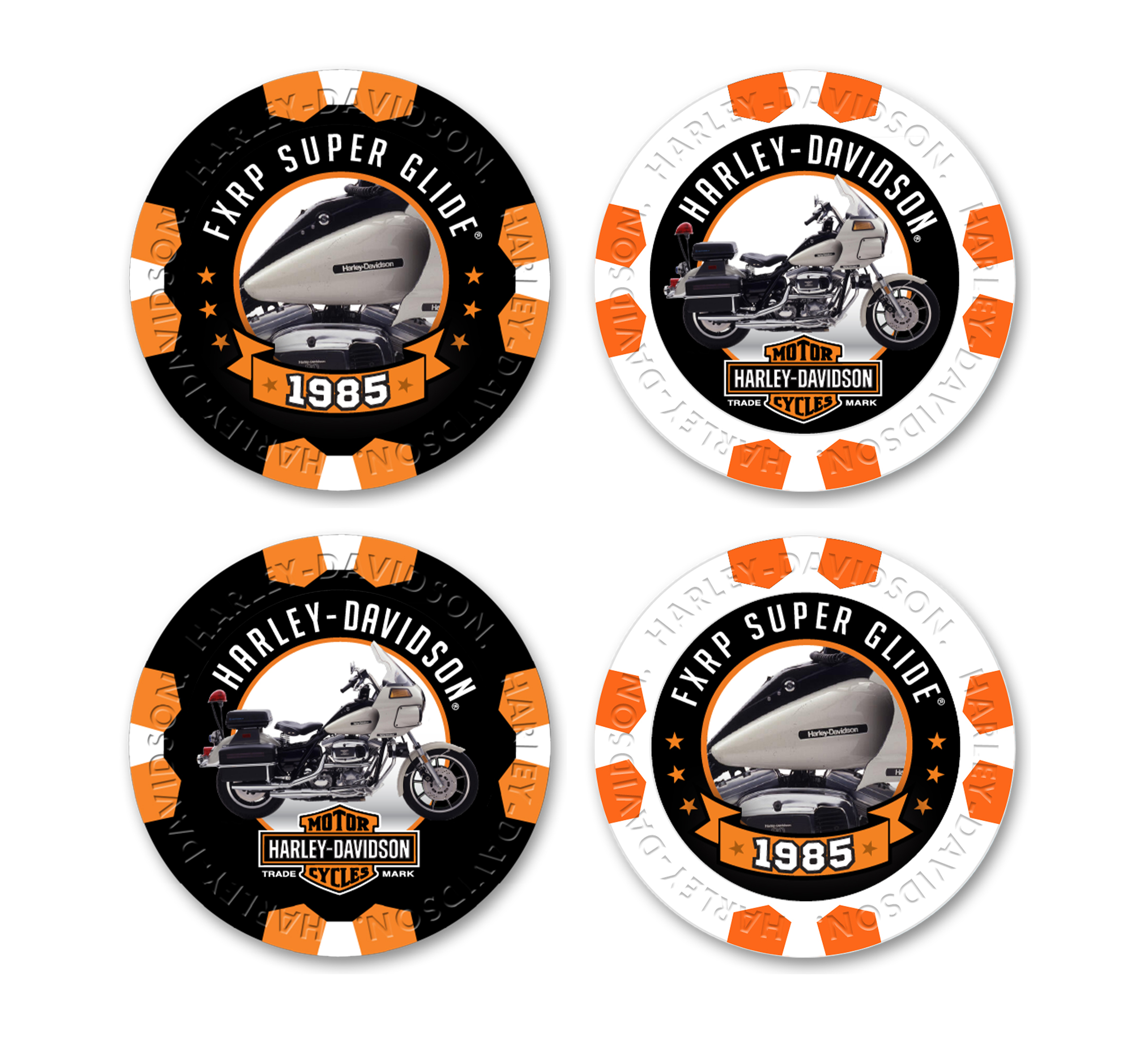 H-D Vintage Poker Chips Series 18 - 1986 FLSTF FatBoy®