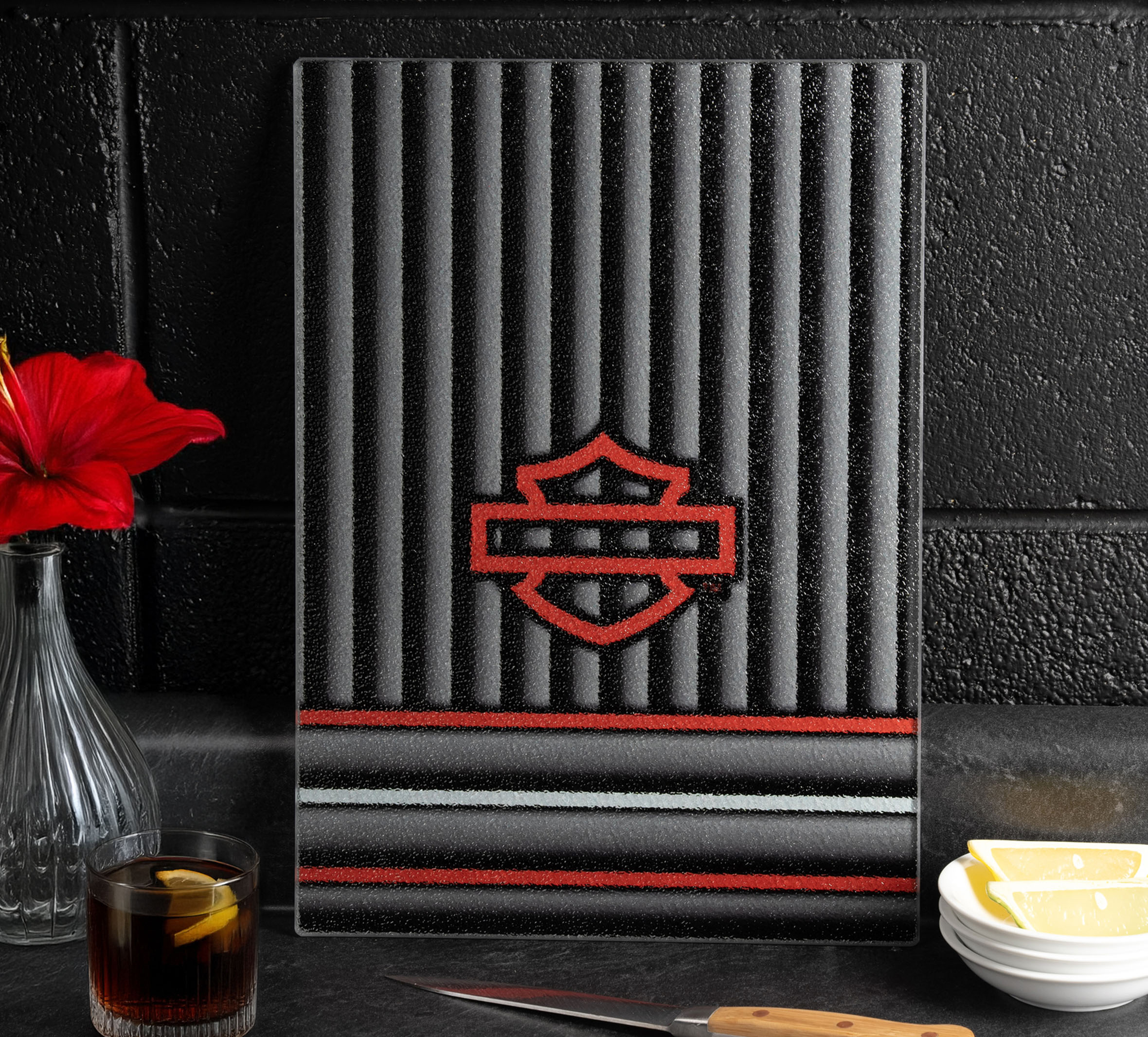 Open Bar & Shield Stripes Cutting Board