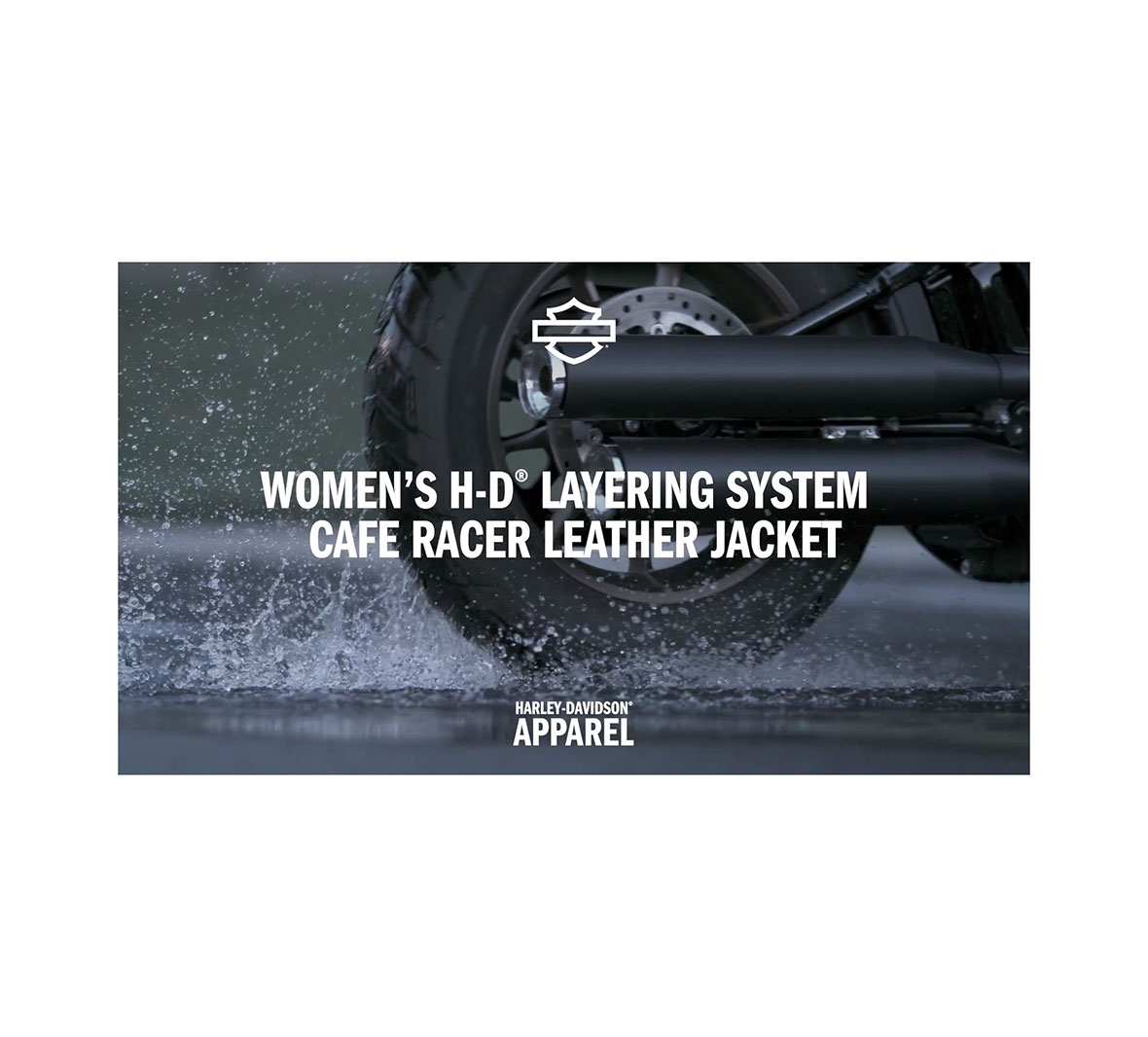 Women's H-D Flex Layering System Café Racer Leather Riding Jacket Outer Layer