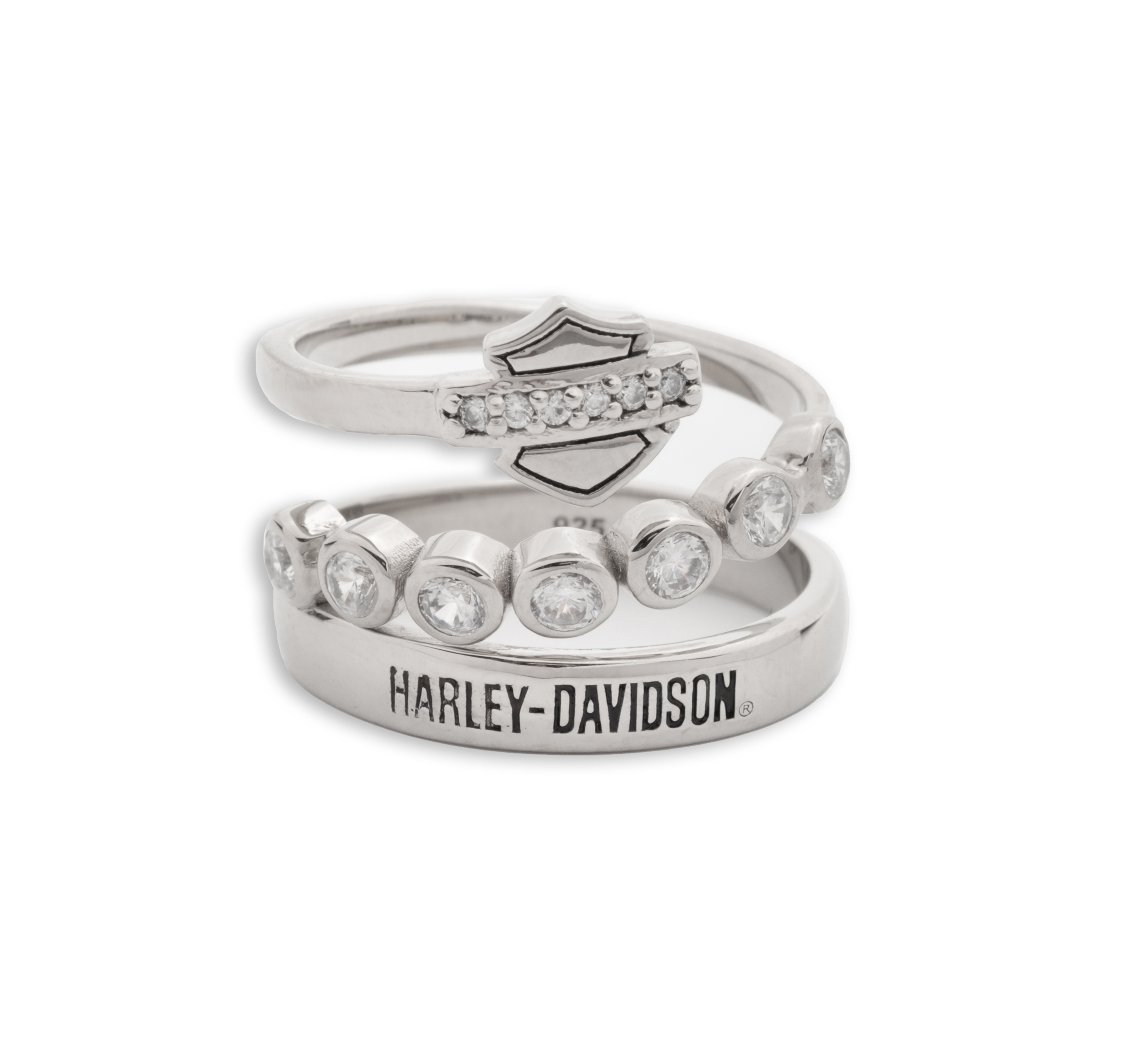 Women's Sterling Silver Bar & Shield Wrap Around Ring | Harley