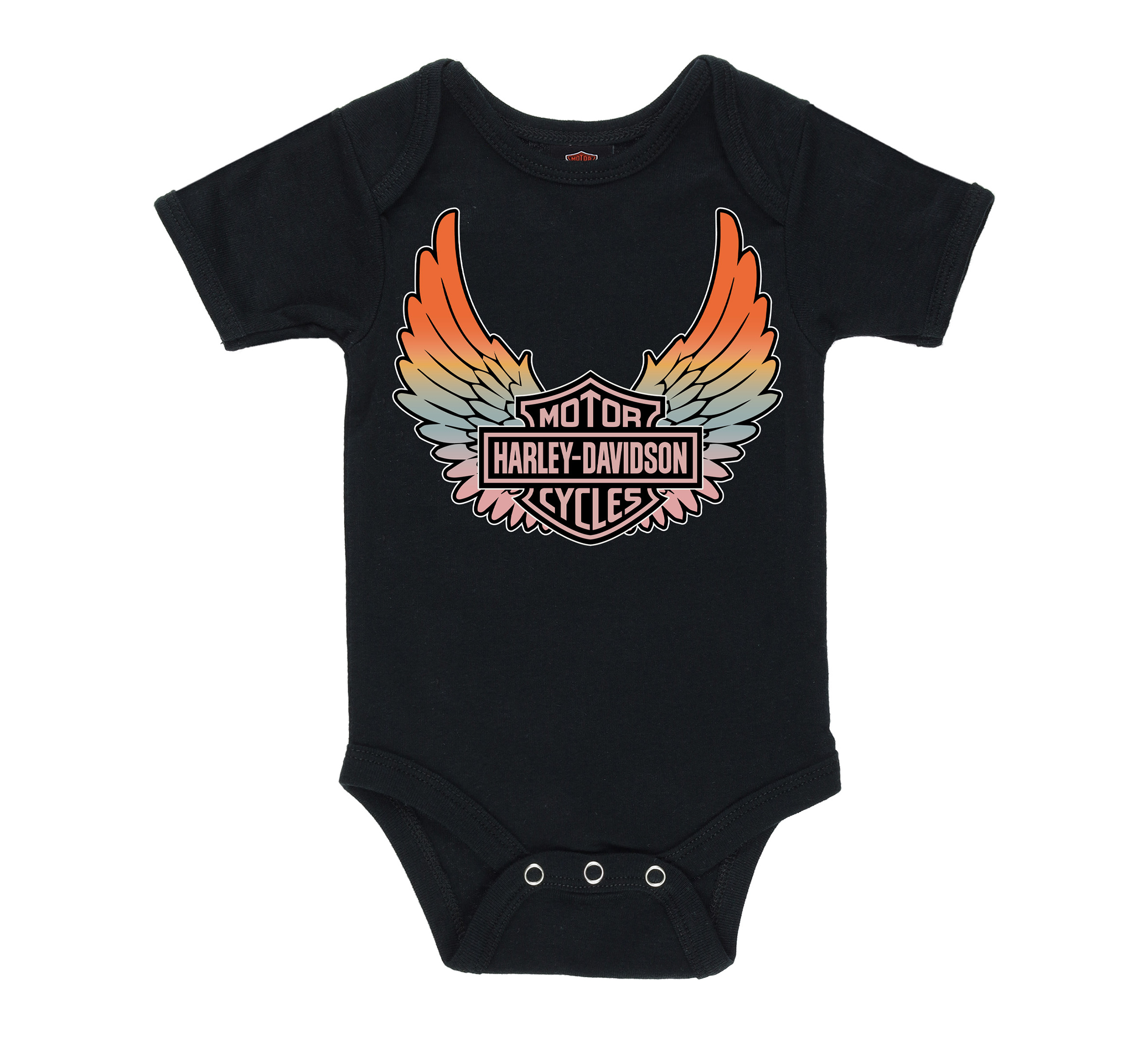 Toddler Girls Daddy Rides a Harley Rib Bodysuit 2 Pack