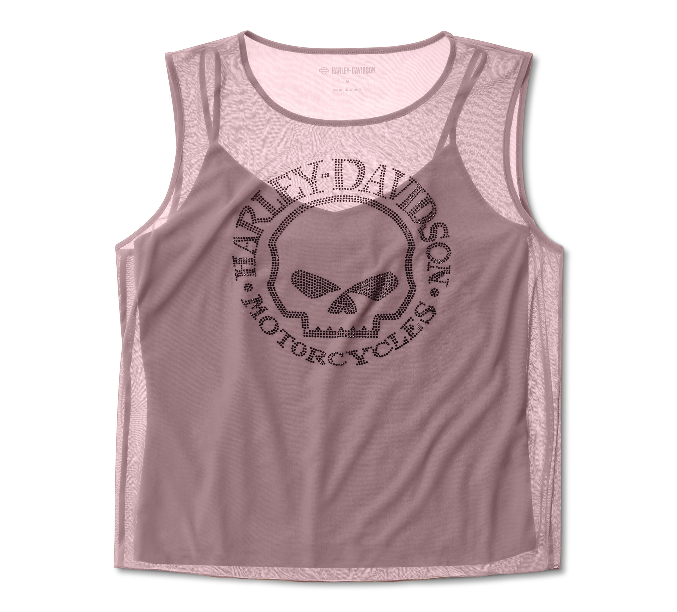 Women's Willie G  Skull Bling Mesh Top