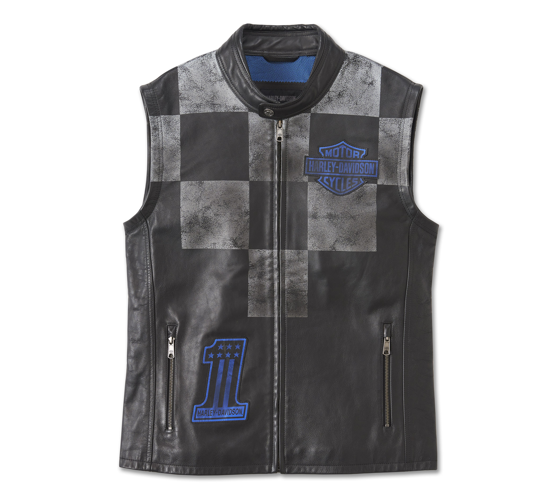 Men's Blue Steel Convertible Leather Jacket