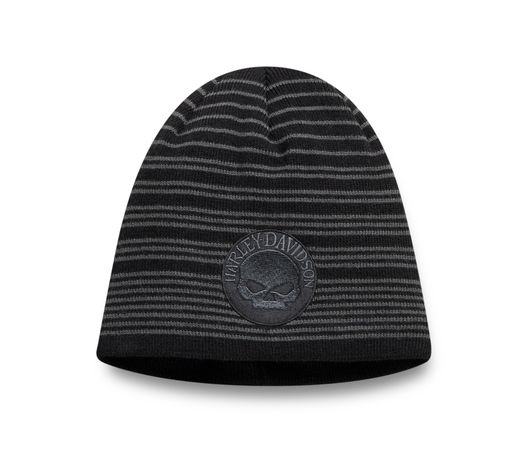 Skull Striped Knit Hat