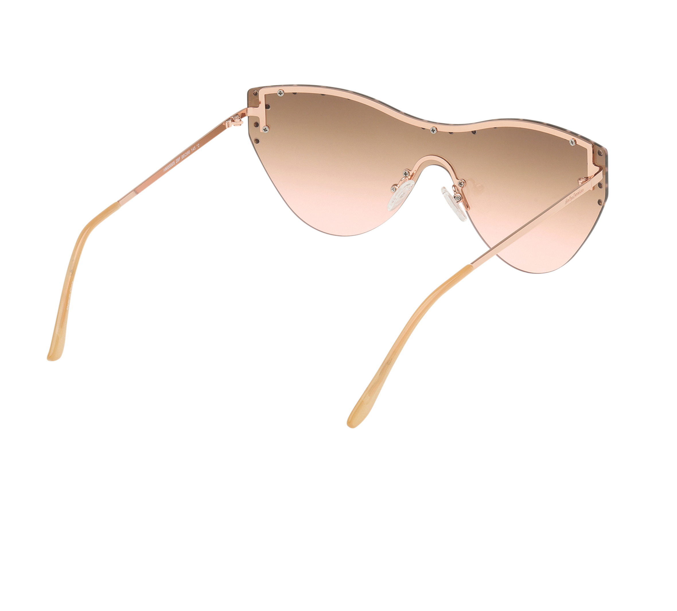Cat-eye Lifestyle Rimless  Shield Sunglasses
