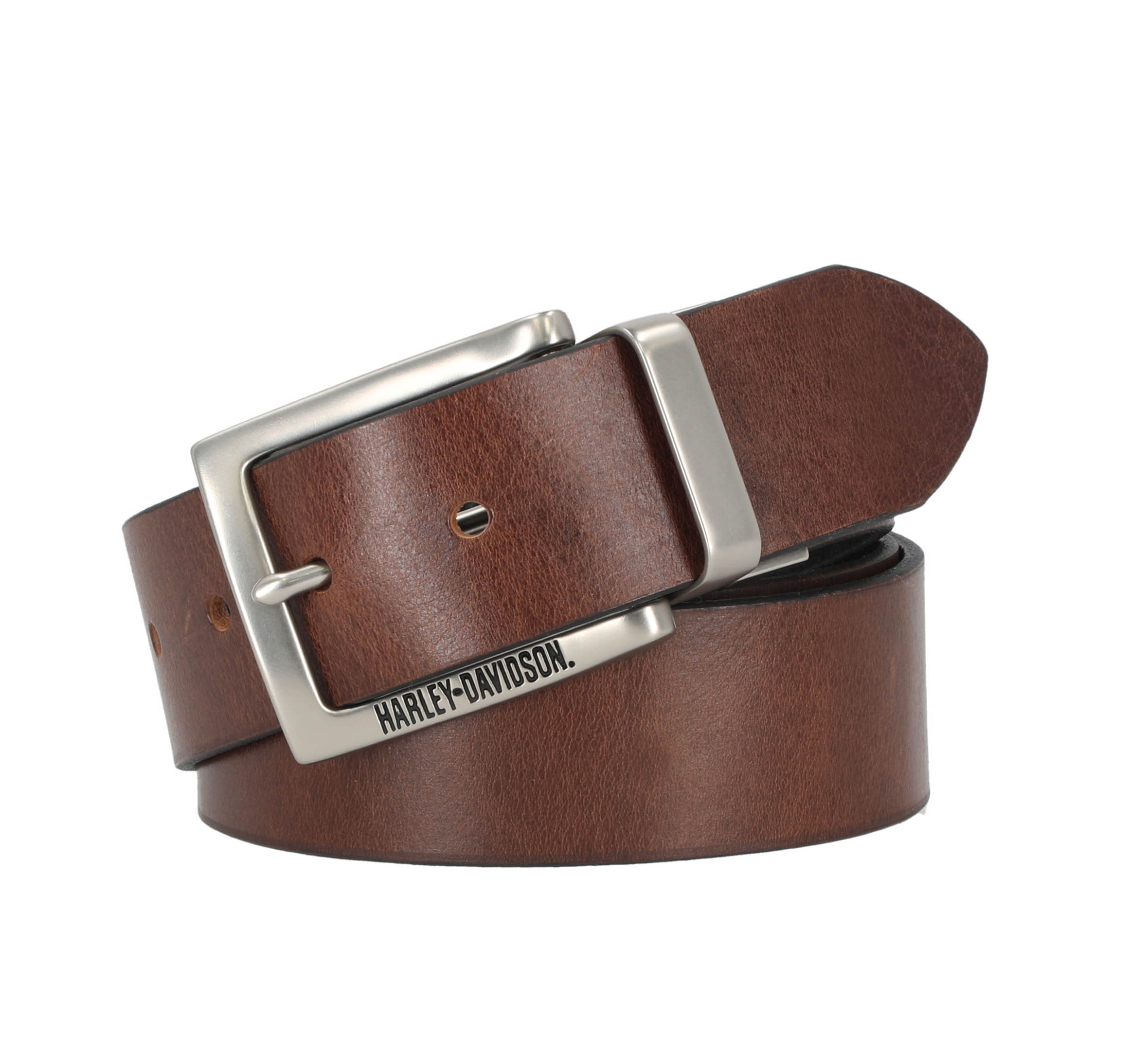 Men's Mod Reversible Harley-Davidson Cognac/Black Leather Belt