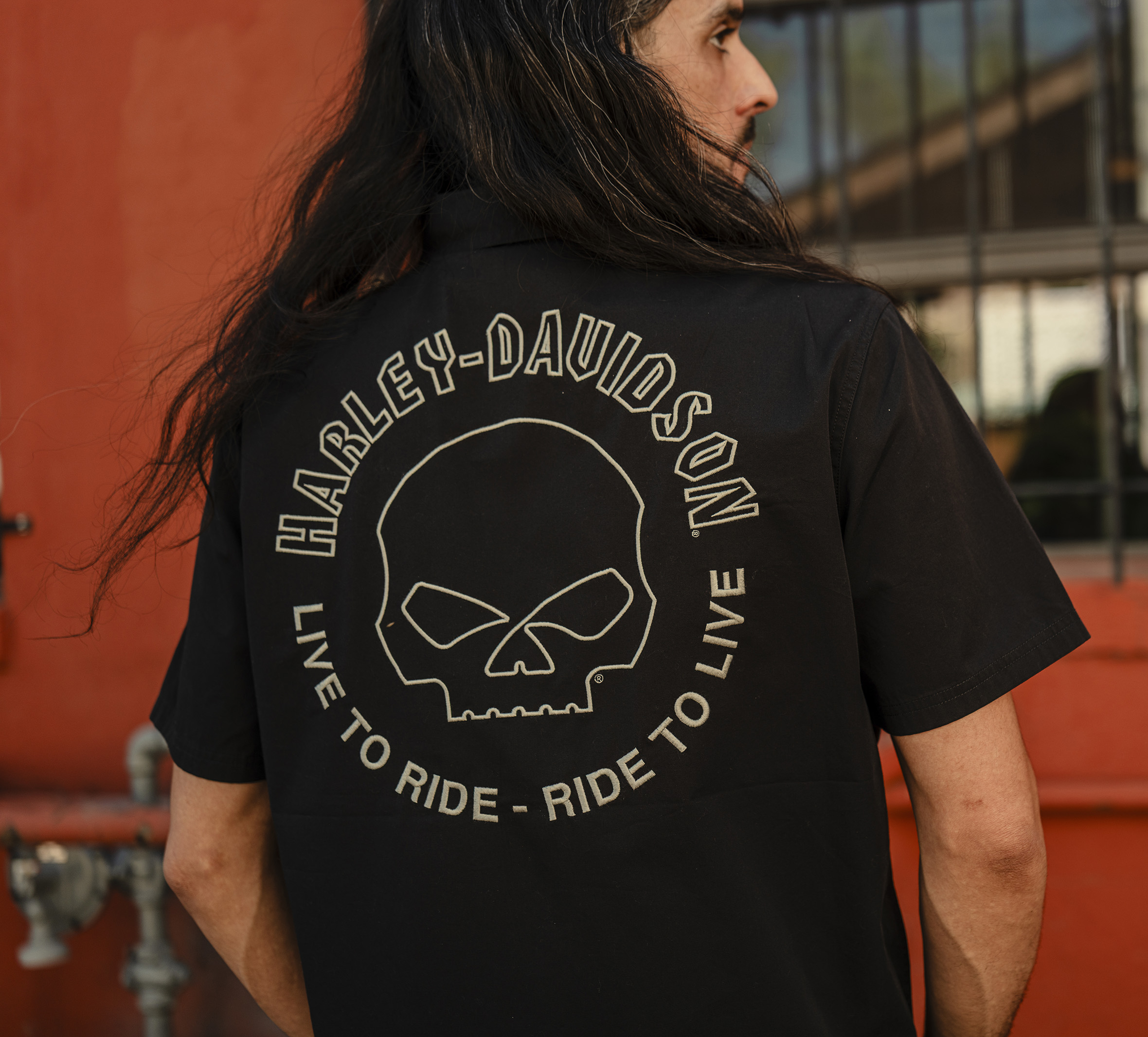 Men's Willie G Dark Custom Short Sleeve Mechanics Shirt | Harley