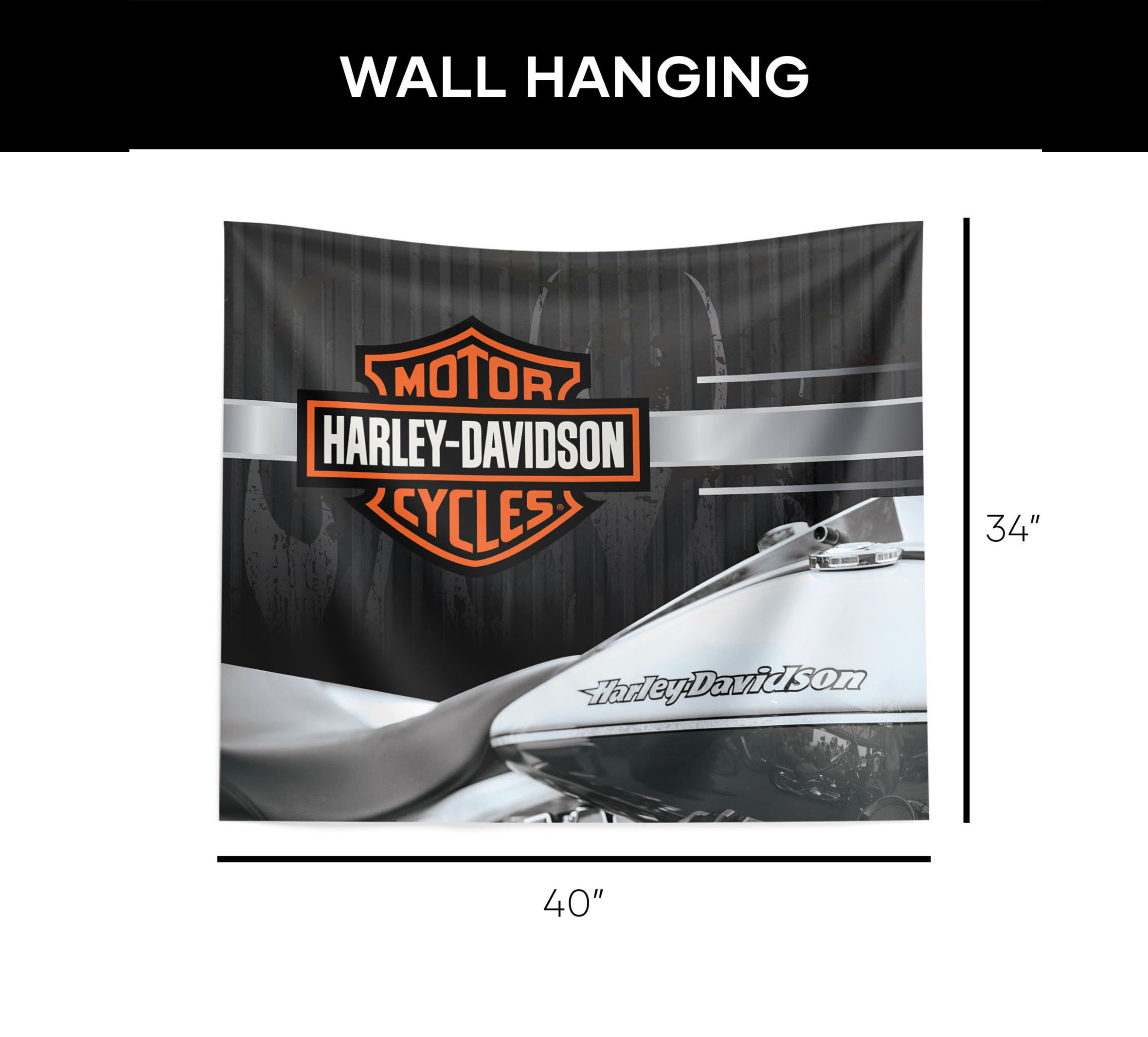 40x34 Chrome Wall Hanging | Harley-Davidson CA