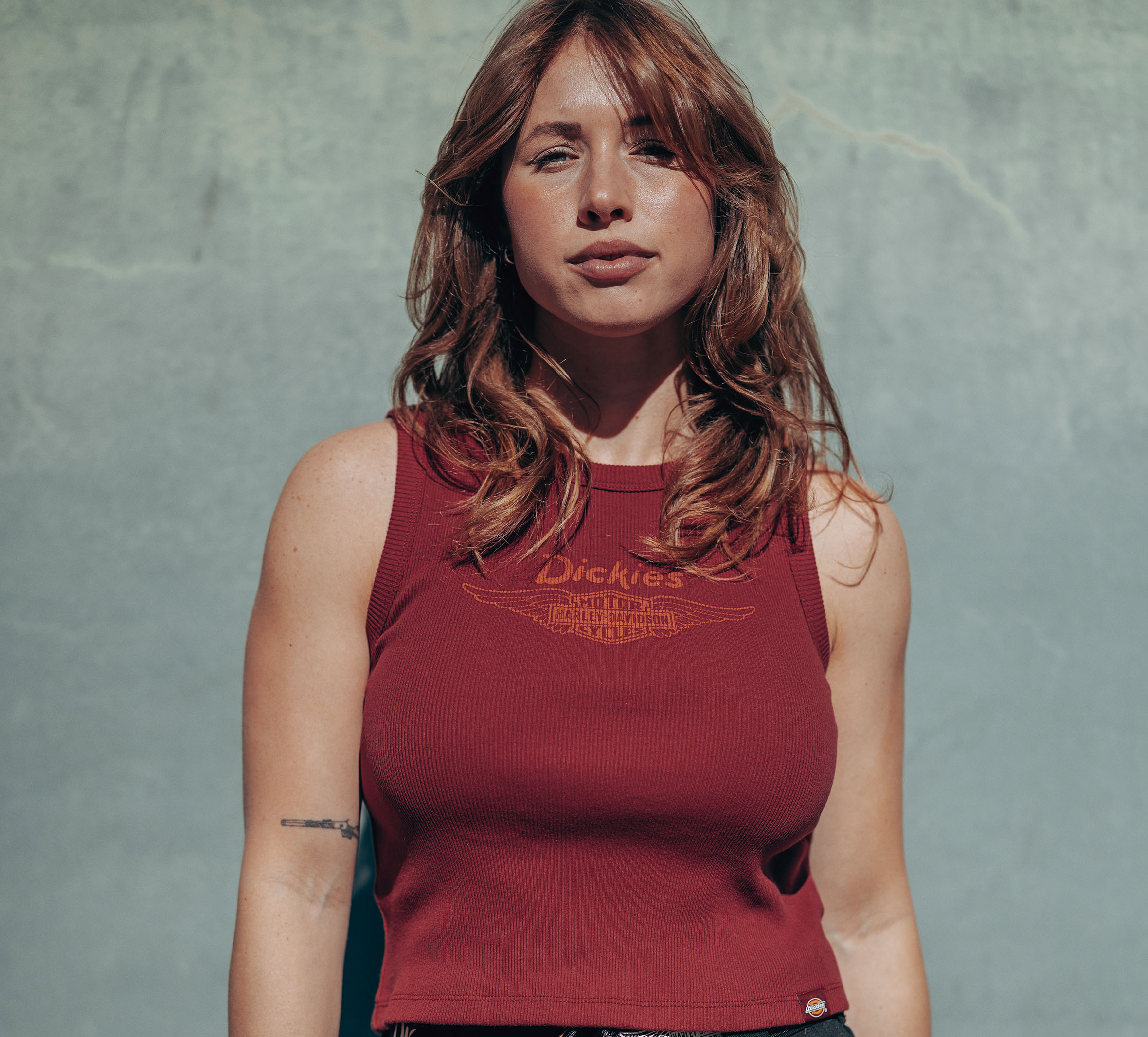 Women's Dickies x H-D Winged Bar & Shield Ribbed Tank