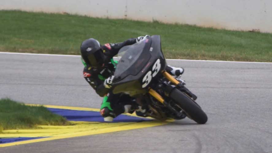 motorcycle & rider on track