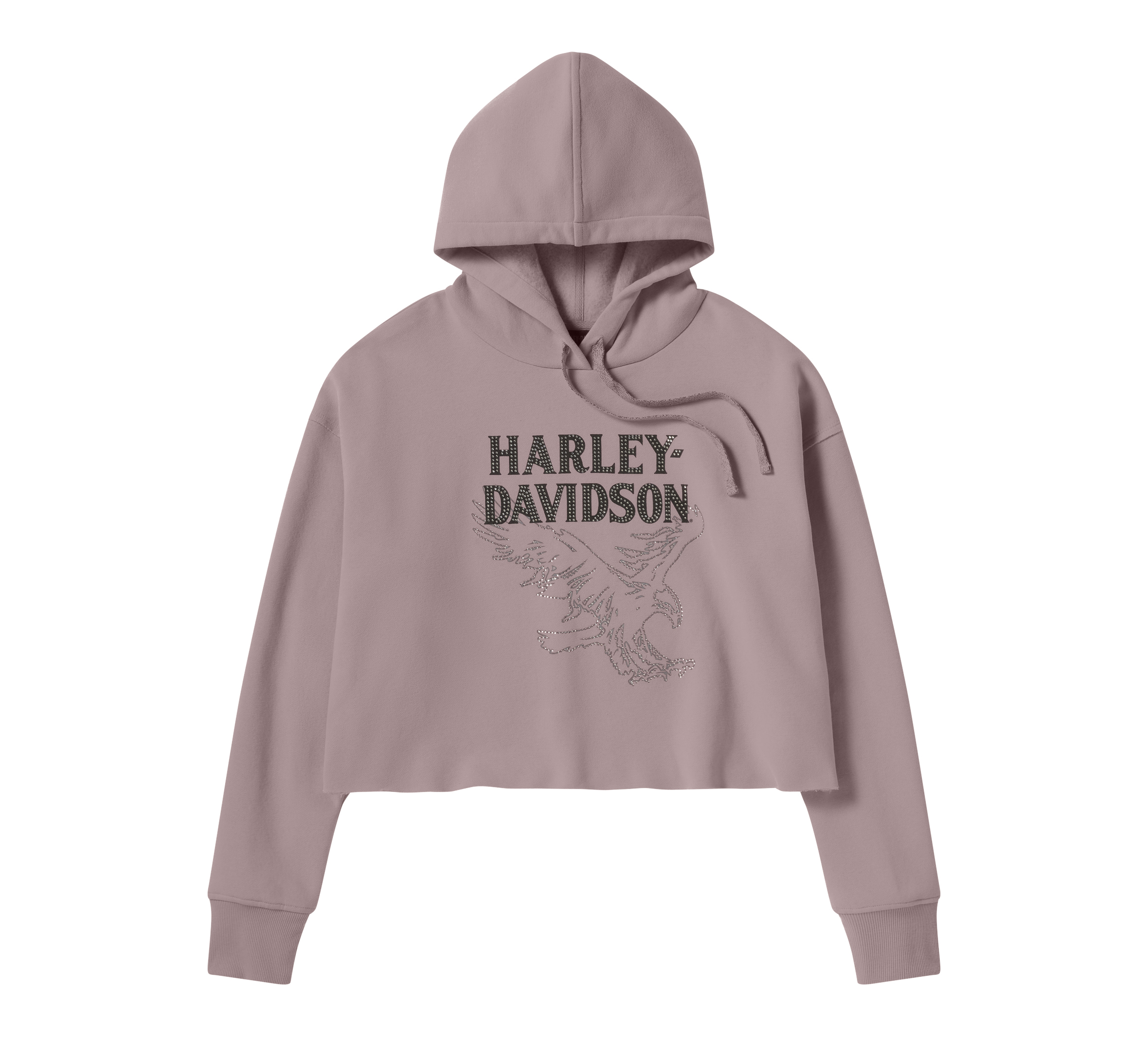 Women's Bling Raw Edge Hoodie - Dusty Mauve | Harley-Davidson USA