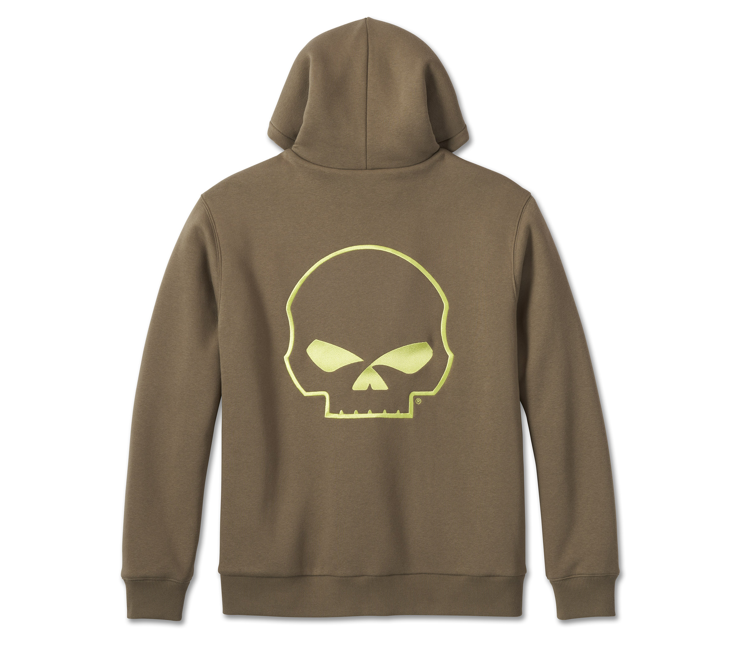 Sudadera de sherpa con capucha y cremallera Willie G™ Skull para hombre