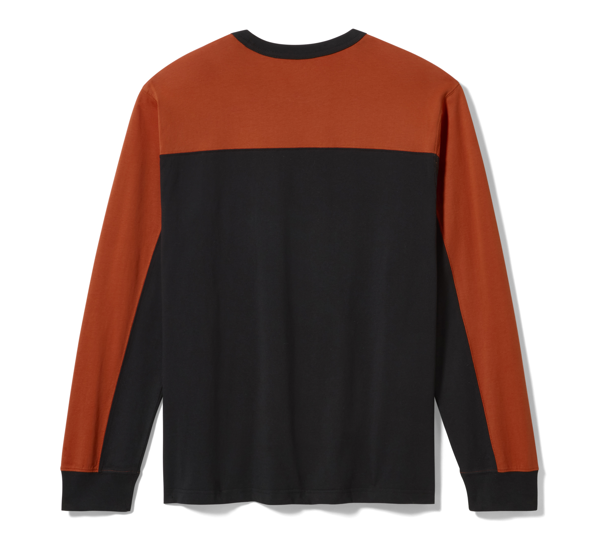 Harley-Davidson 長袖カットソー ブラック オレンジ Men's H-D Essential Colorblock Long Sleeve Tee | Harley-Davidson USA