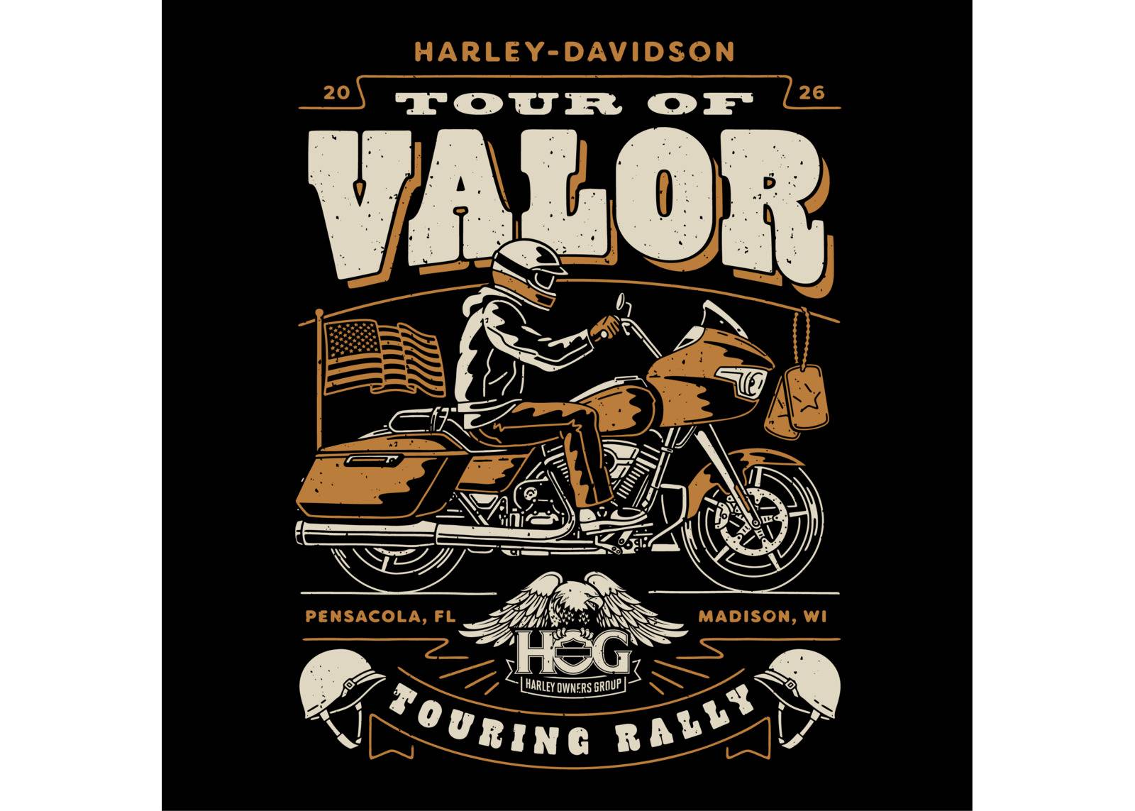 Tour of Valor H.O.G. Touring Rally Banner