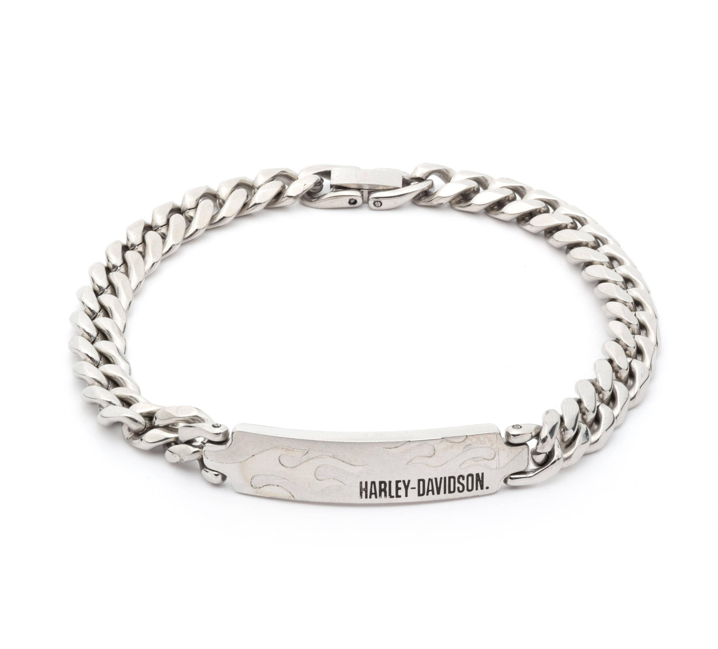 Men's 9" Harley-Davidson® Etched Flame Flex Bracelet