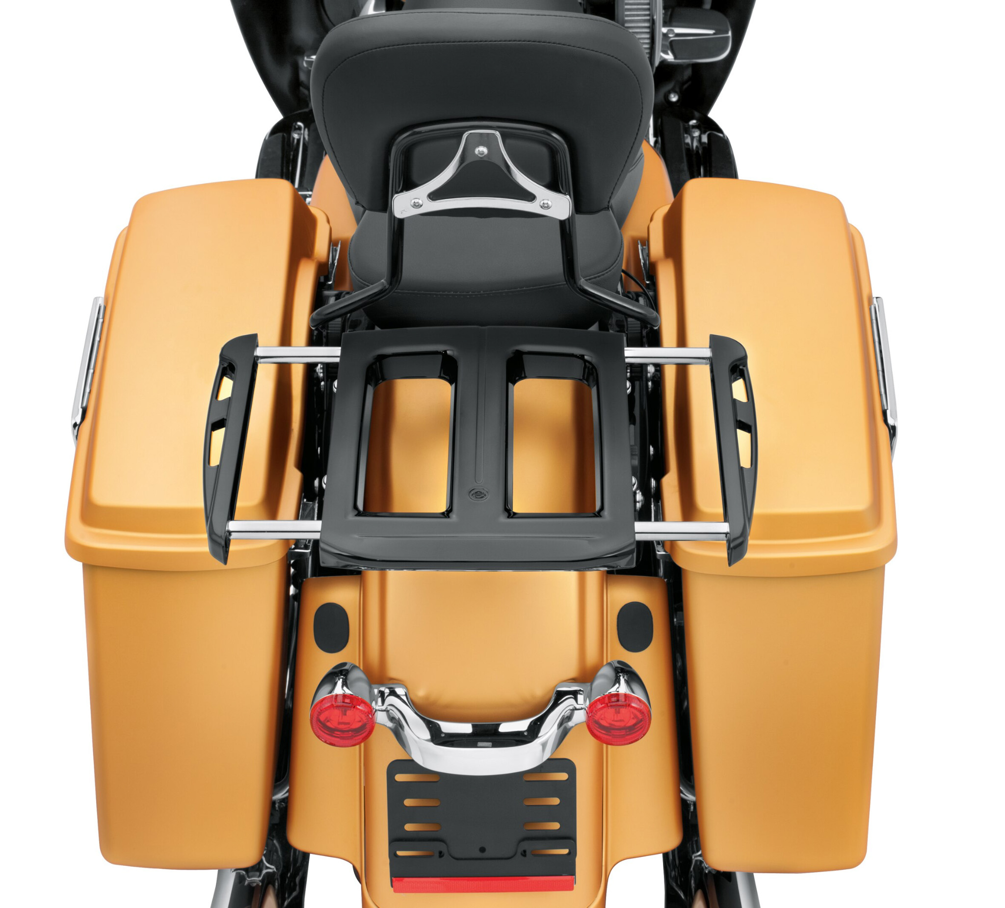 Portabagagli regolabile per sella two-up nero lucido