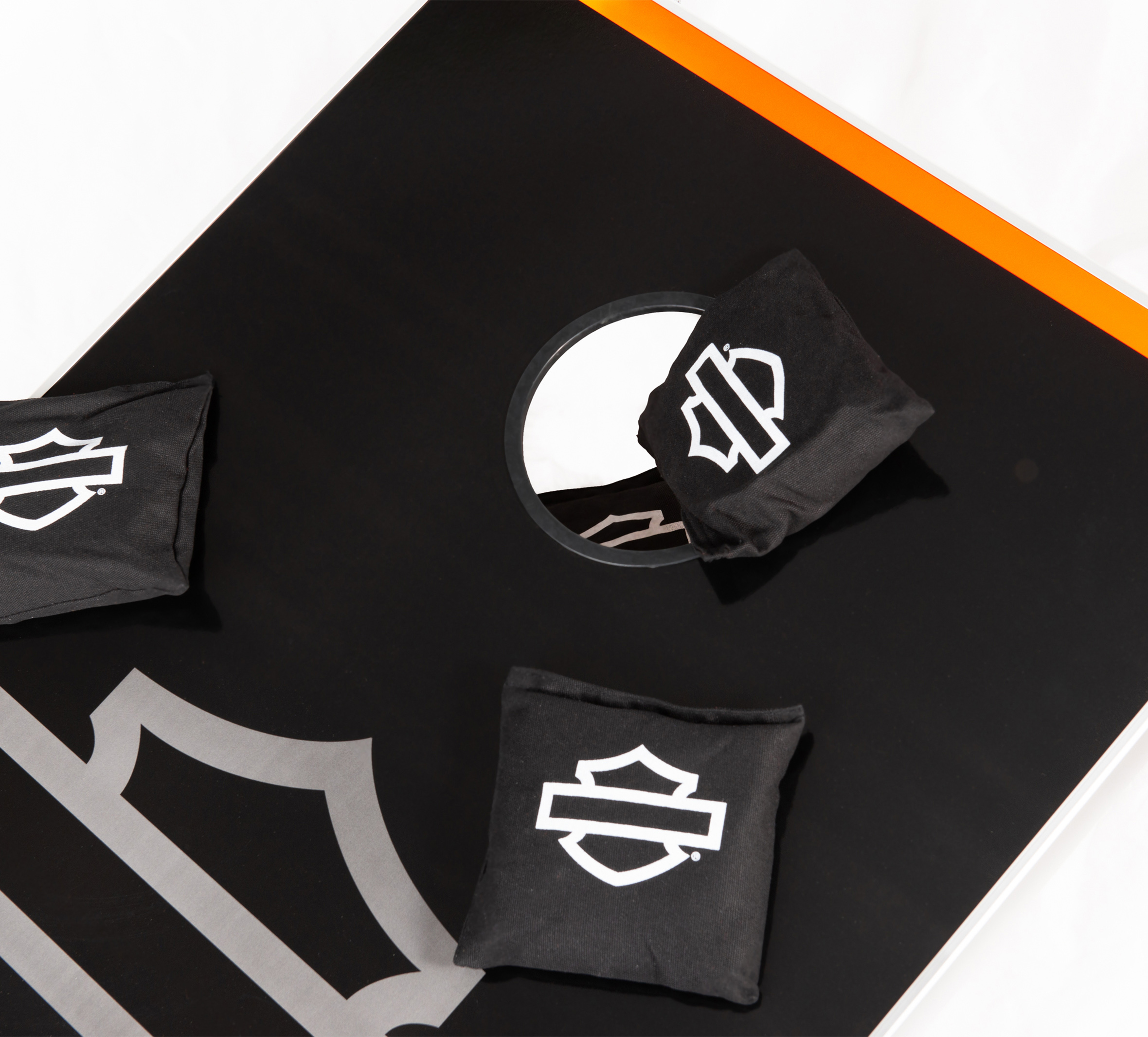 thumbnail image 2 of Harley Davidson Cornhole Board Wraps (2PCS) - Red Vinyl Decal Sticker Set For Boards 2 of 6