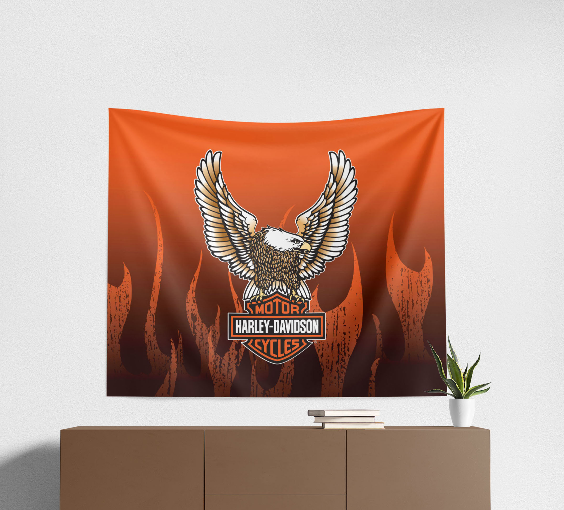 HARLEY−DAVIDSON イーグル壁掛け 40x34 Flying Flames Wall Hanging | Harley-Davidson USA