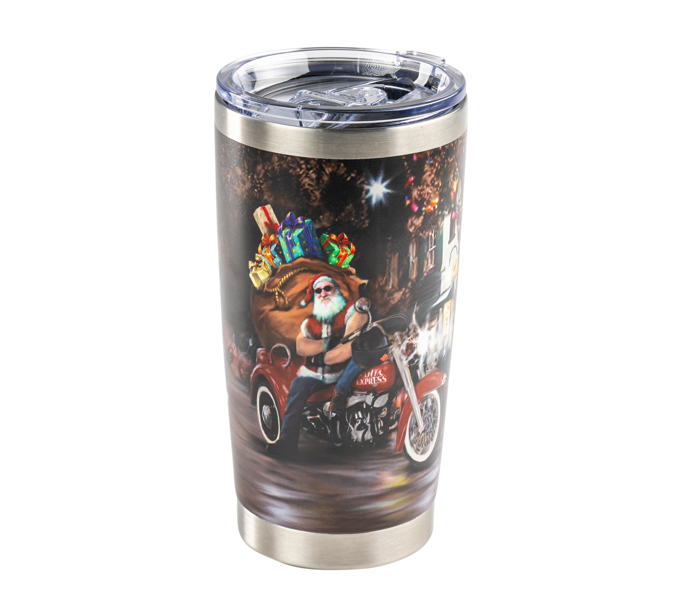 Biker Santa Travel Mug