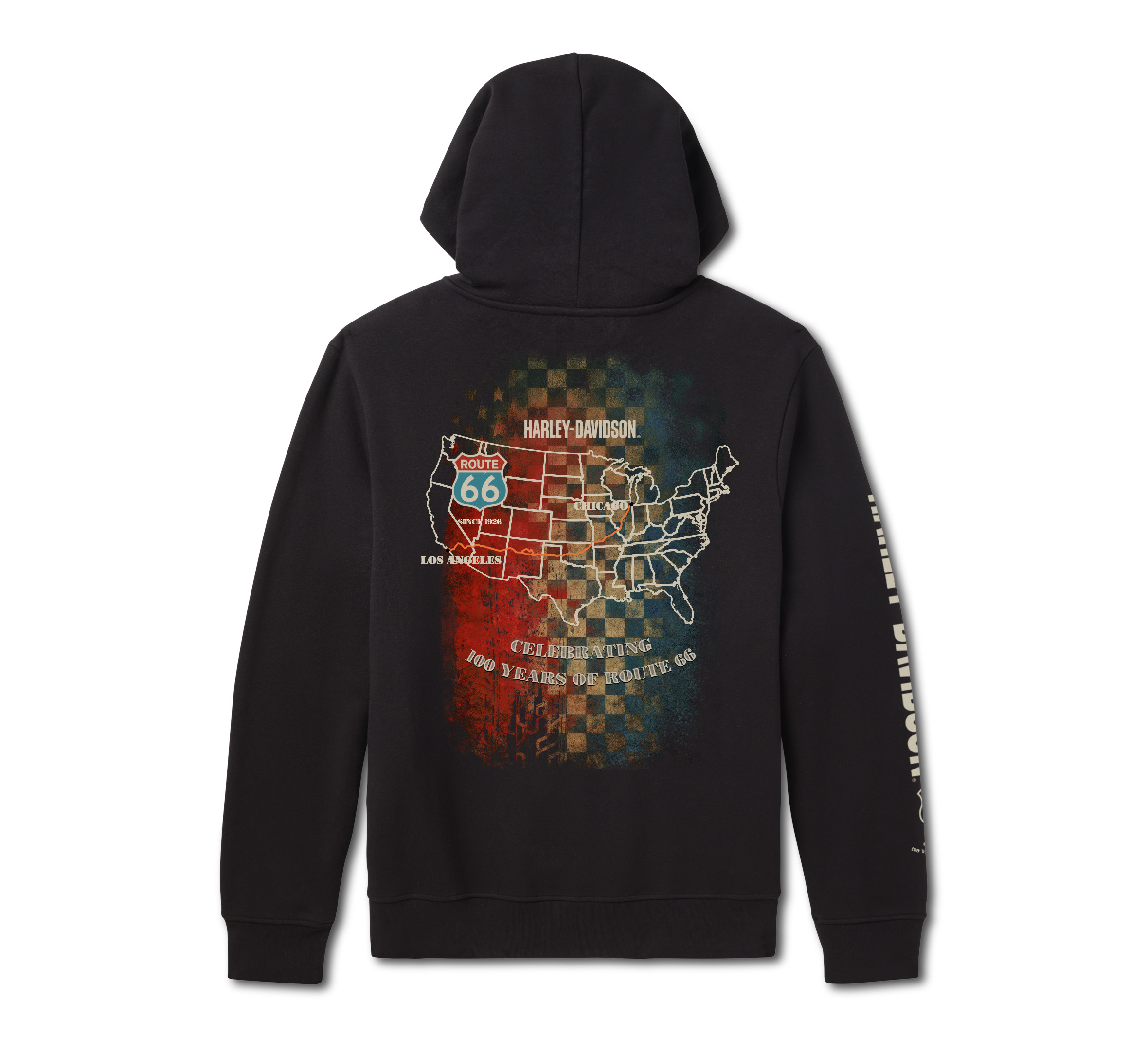 H-D Route 66 Anniversary Full Zip Fleece Hoodie | Harley-Davidson UK