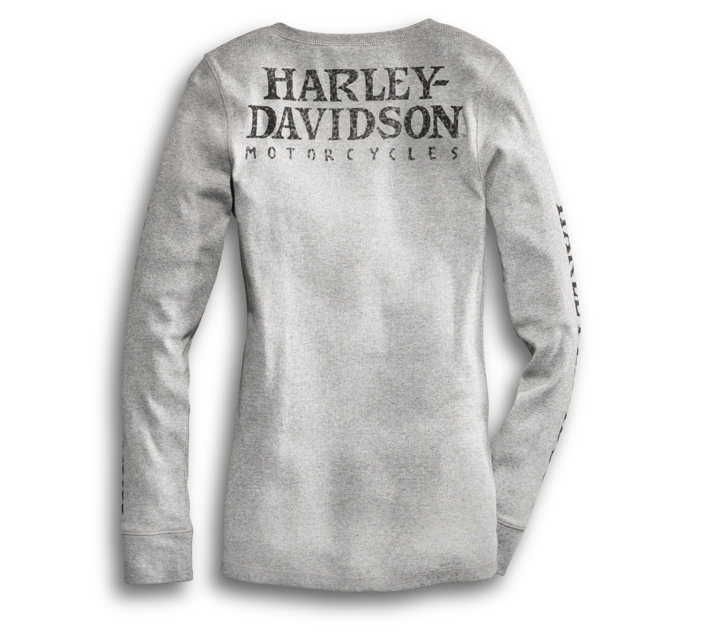 Skull Snap Front Long Sleeve Henley para mujer