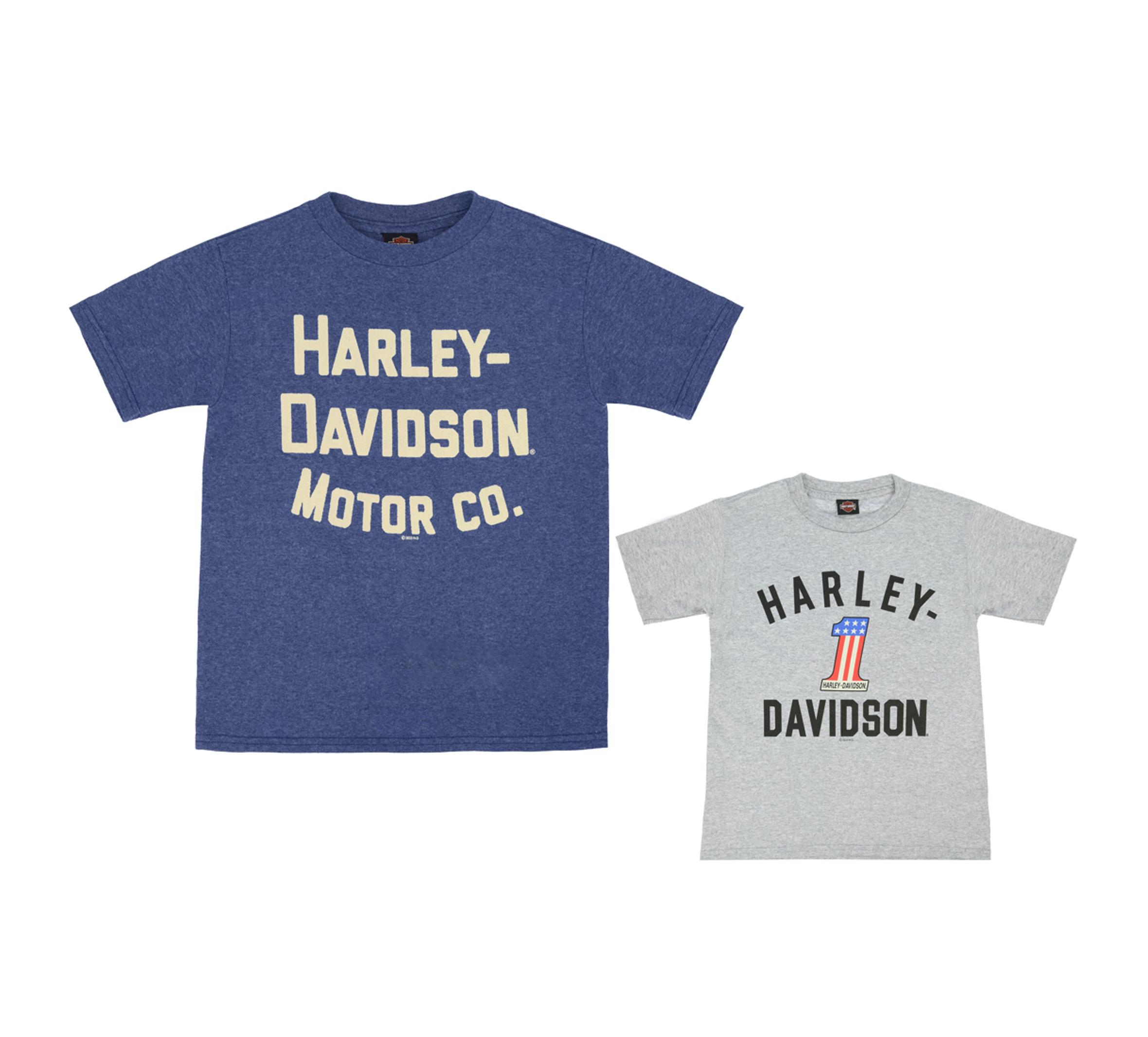 Little Boy's #1 & Harley-Davidson Motor Co  Tees