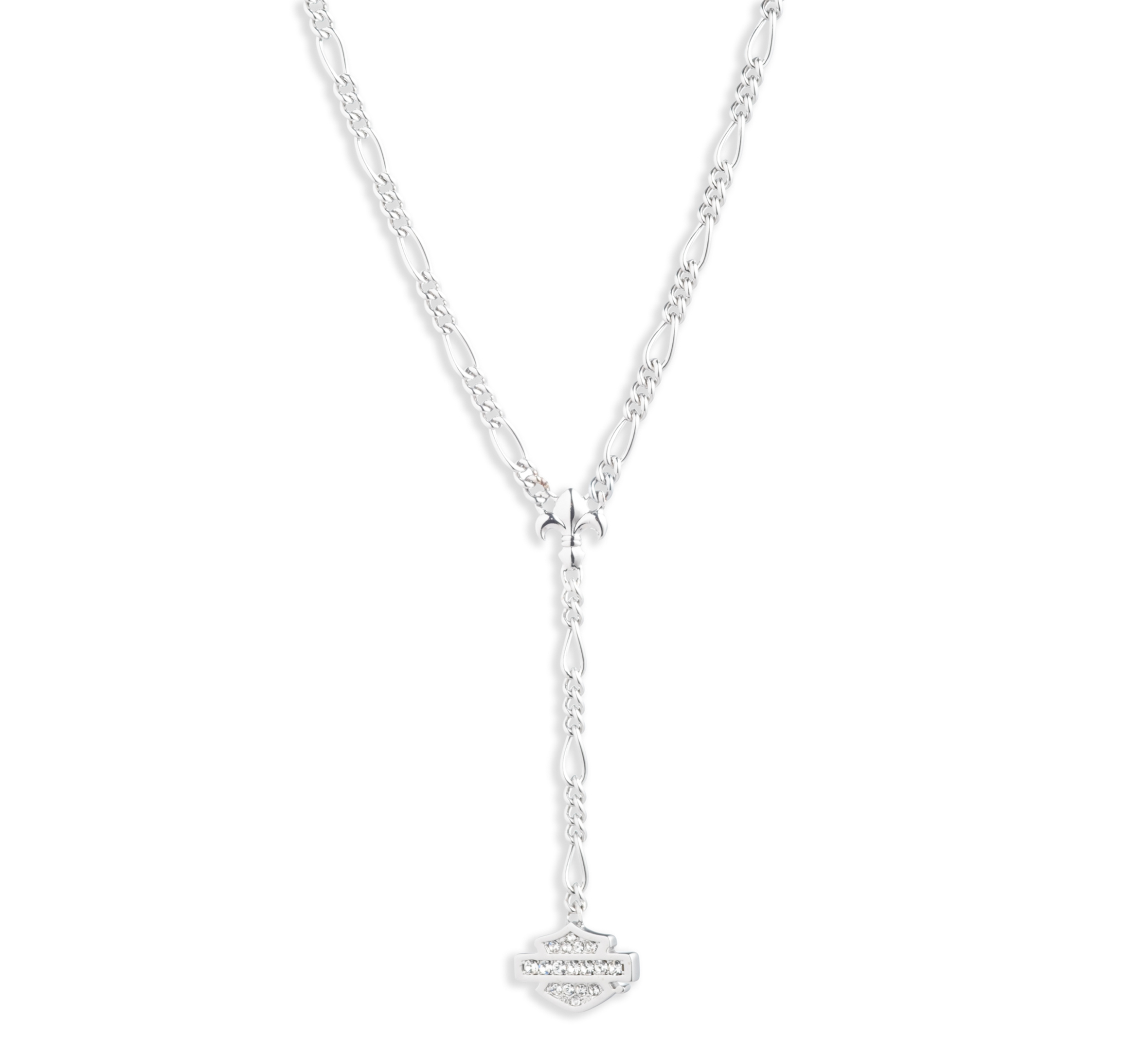 Women's 20" Bar & Shield Chain Drop Necklace