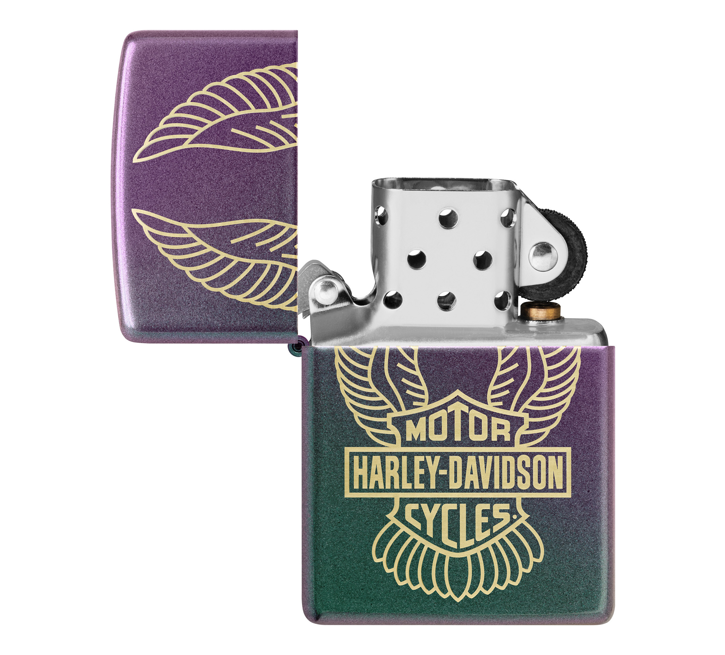 Harley-Davidson® Wings Laser Engrave Design Iridescent Windproof Ligher