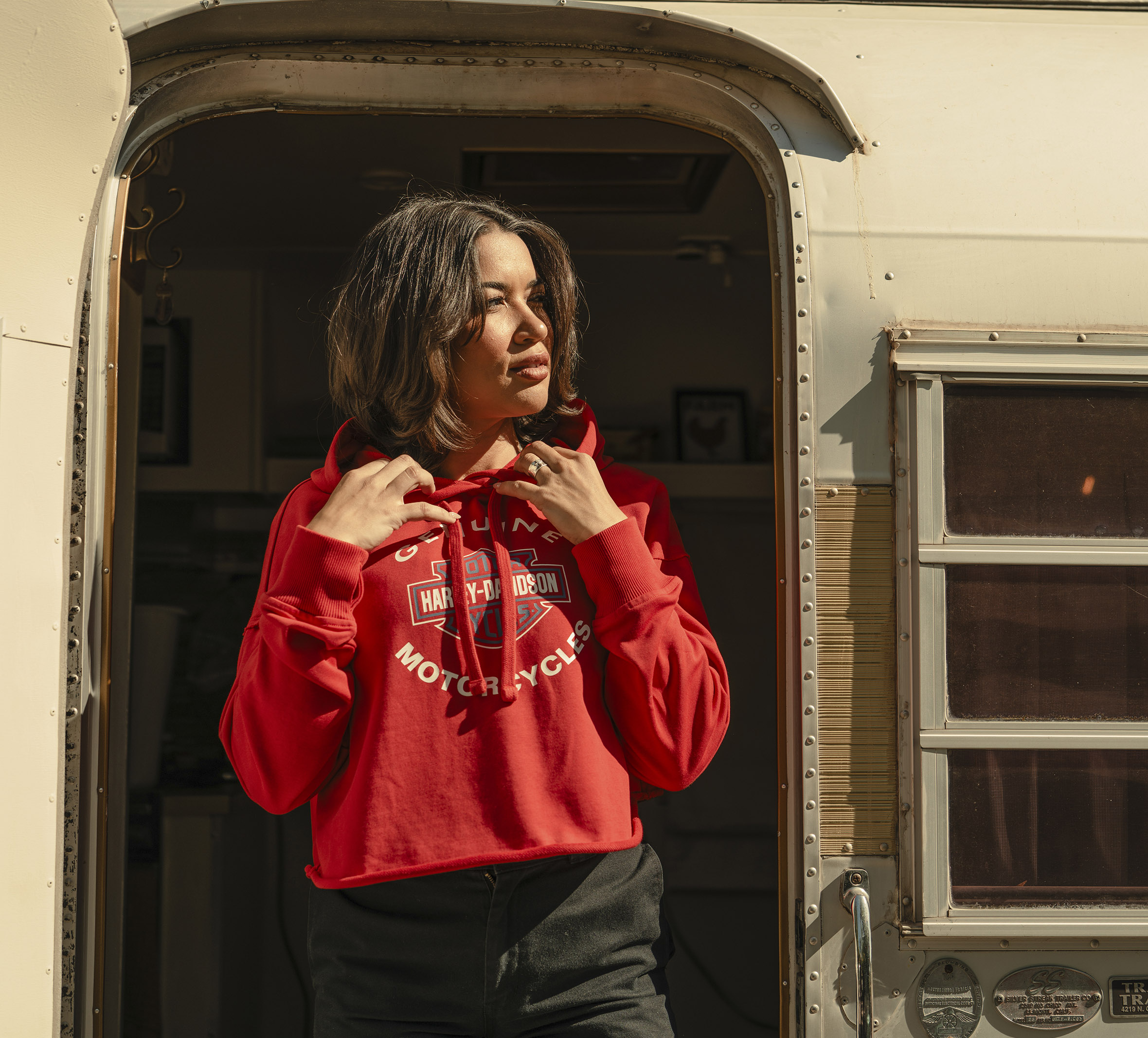 Women's H-D Essential Raw-Edge Hoodie